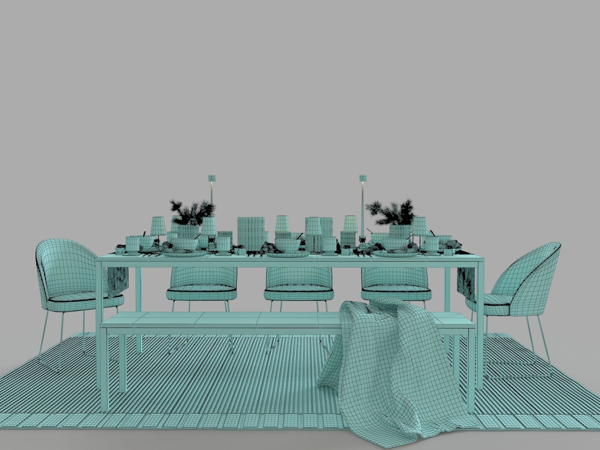 DINING TABLE 3D model_10