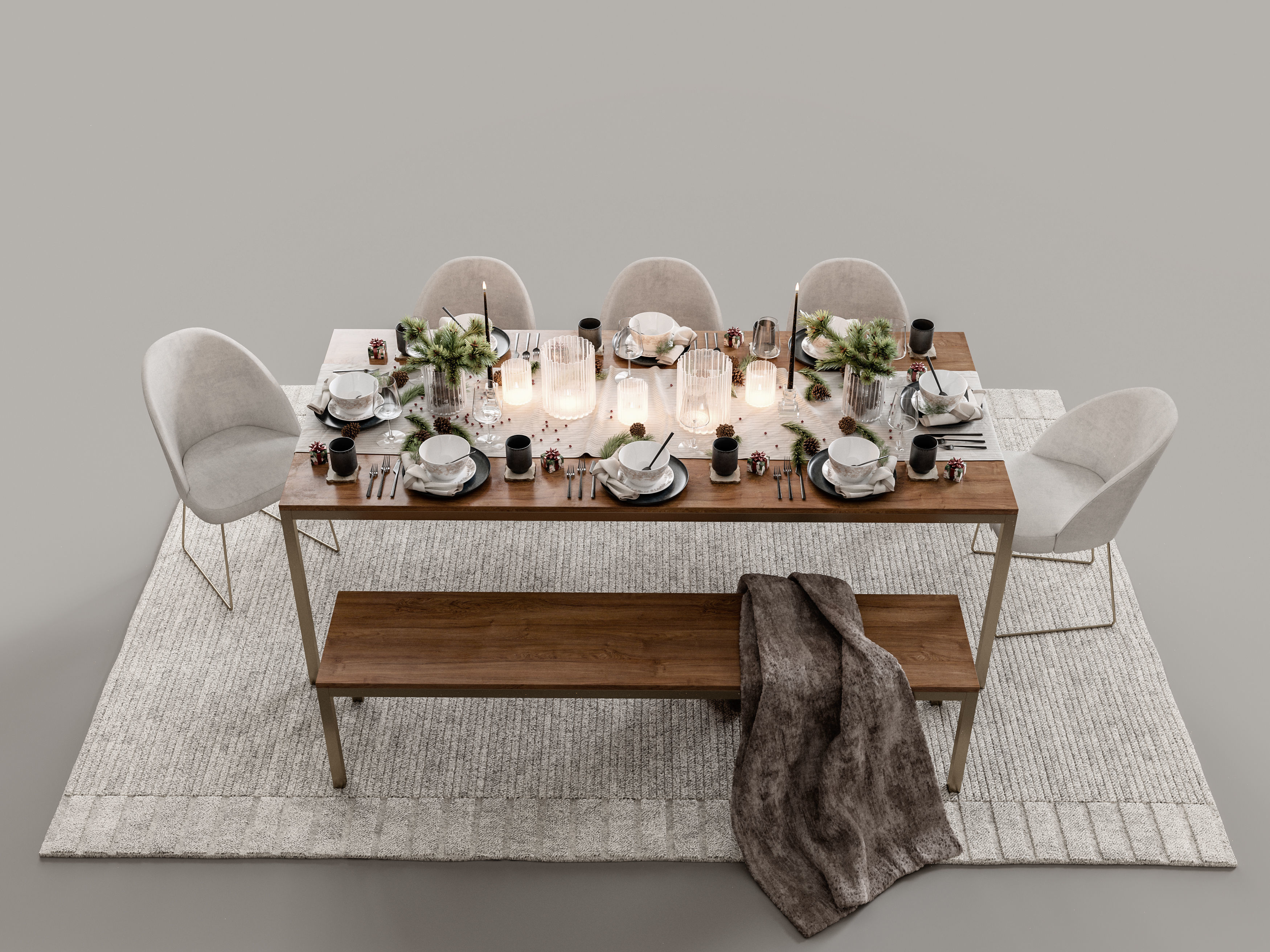 DINING TABLE 3D model_4