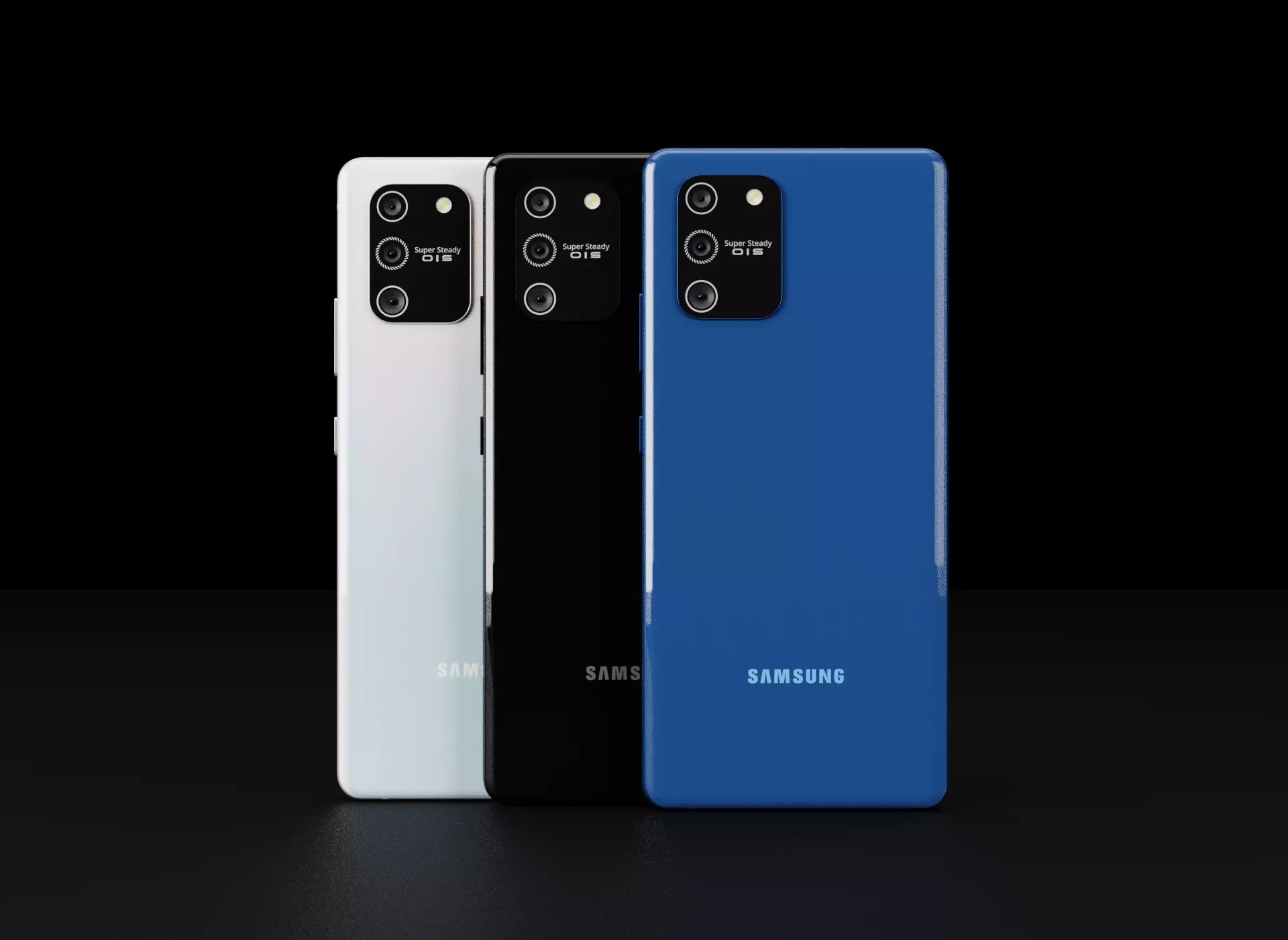 Samsung Galaxy S10 Lite In All Official Colors Low-poly 3D model