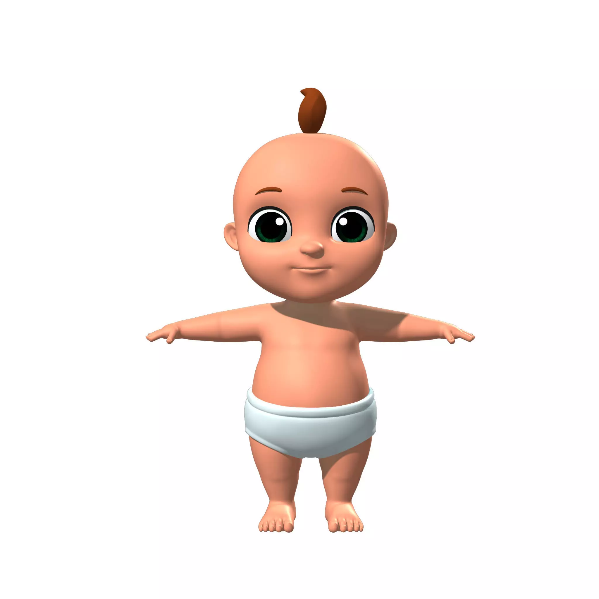 Cartoon Baby 3D model_0