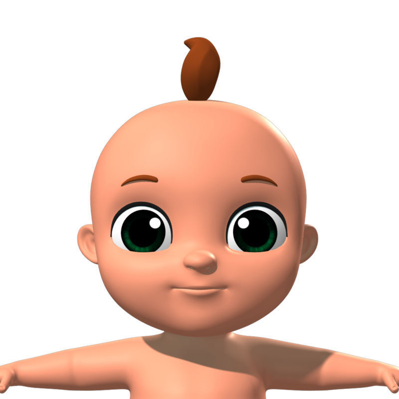 Cartoon Baby 3D model_8