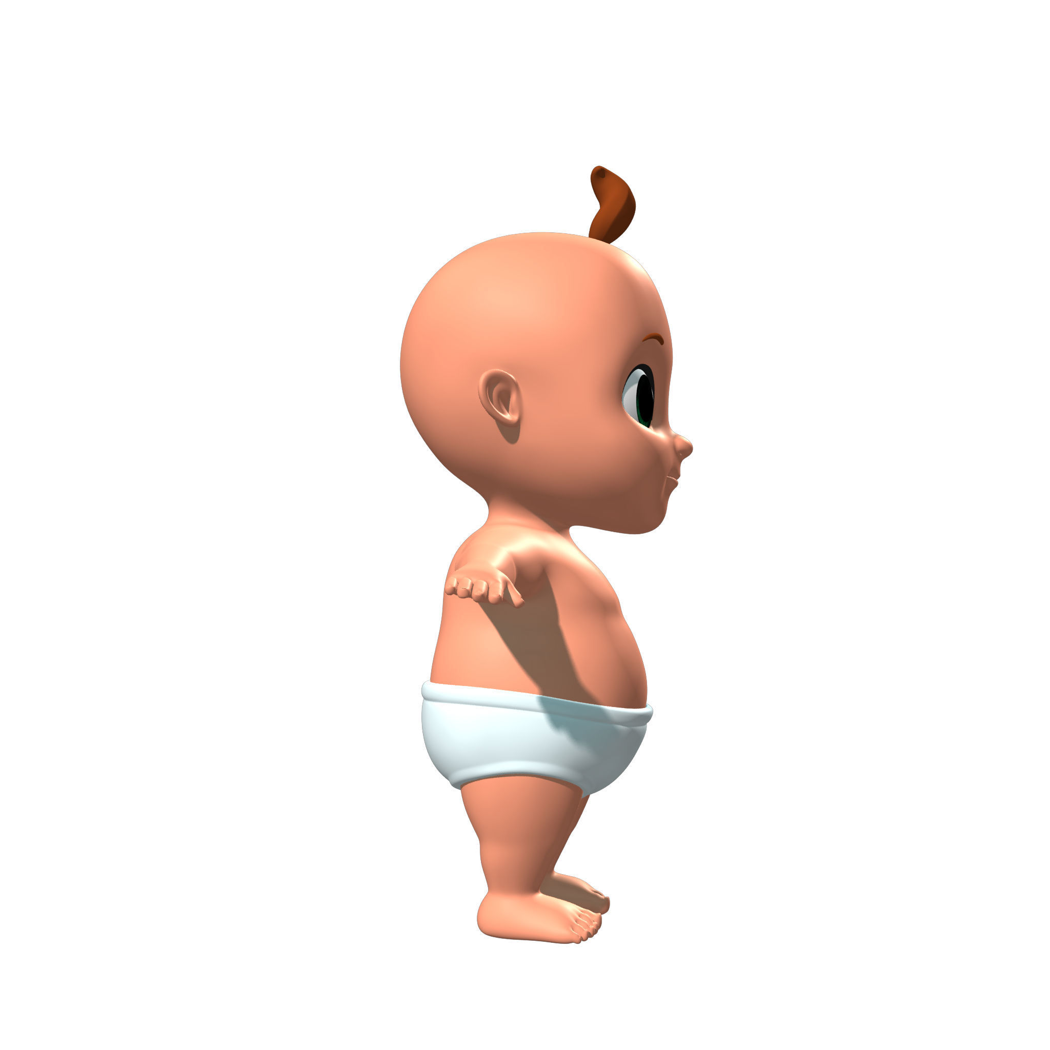 Cartoon Baby 3D model_4