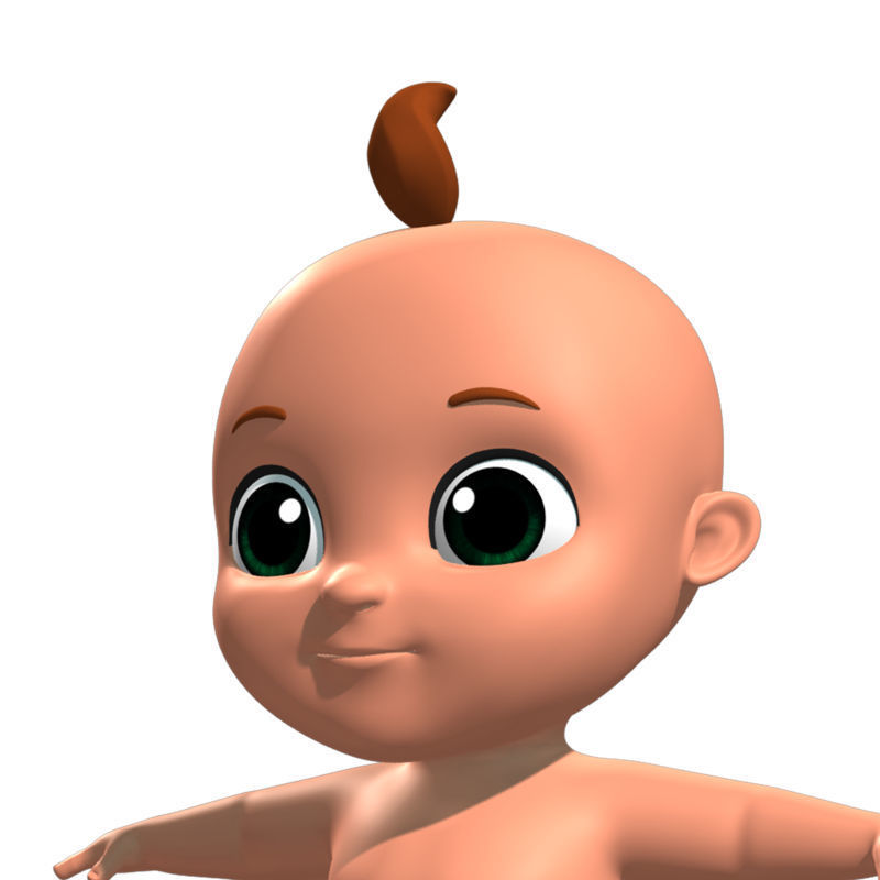 Cartoon Baby 3D model_9