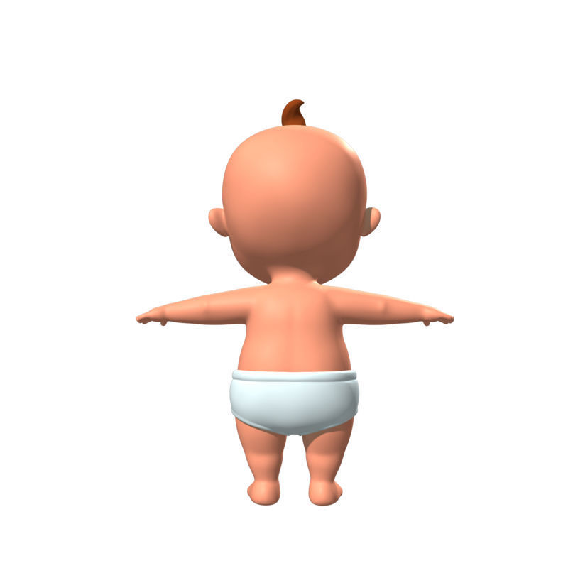Cartoon Baby 3D model_2