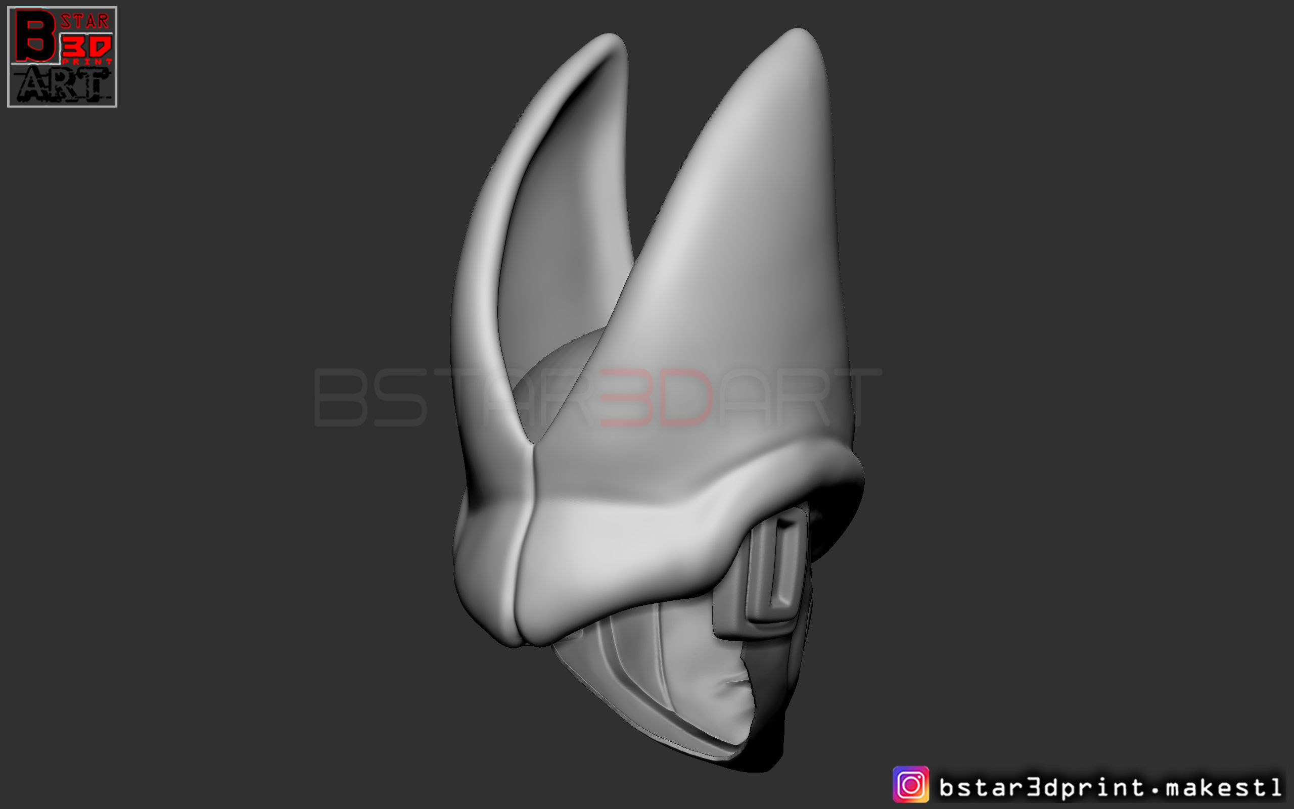 CELL Mask -Dragon Ball Z  Cosplay or custom figure 3D print model_9