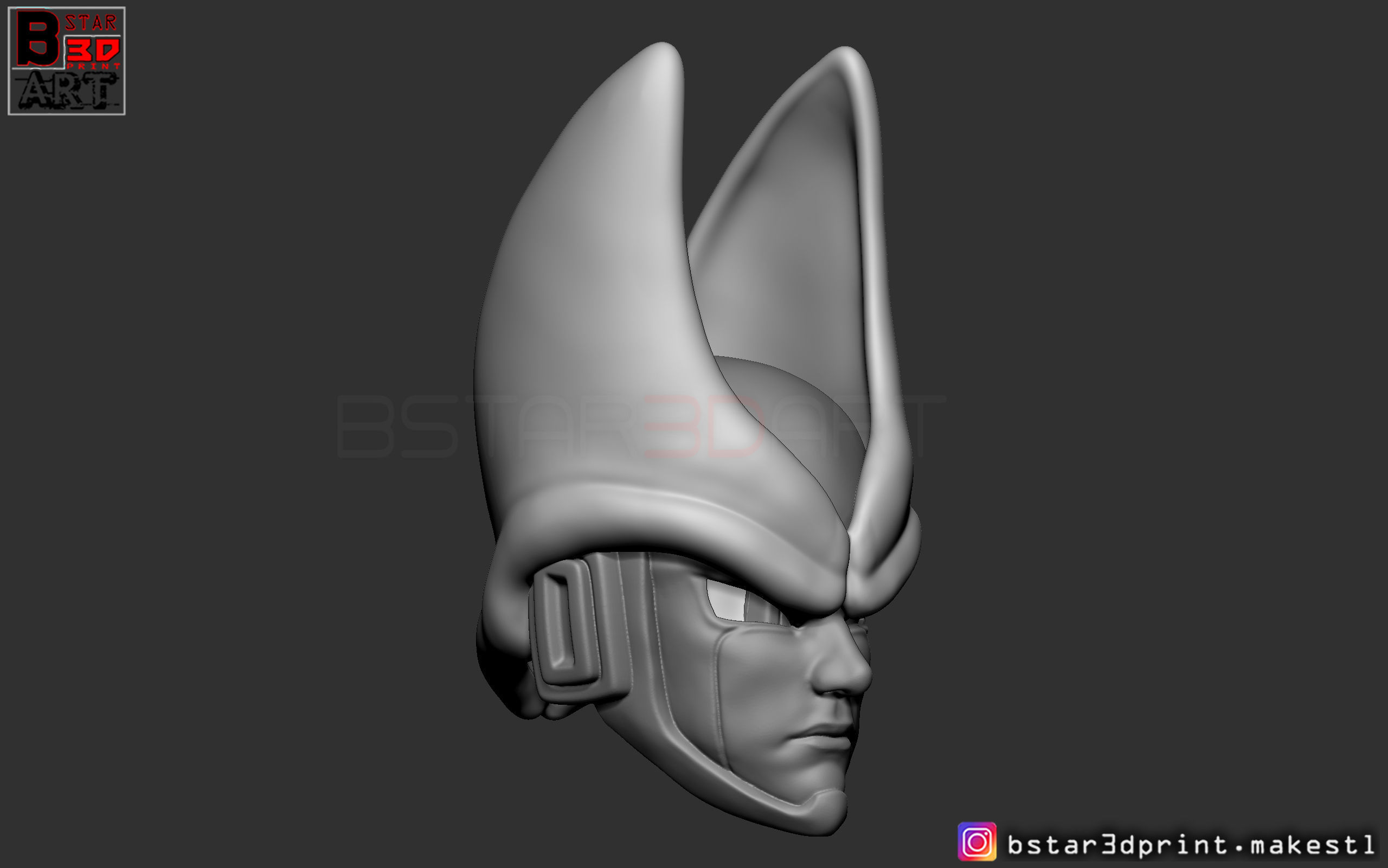 CELL Mask -Dragon Ball Z  Cosplay or custom figure 3D print model_7