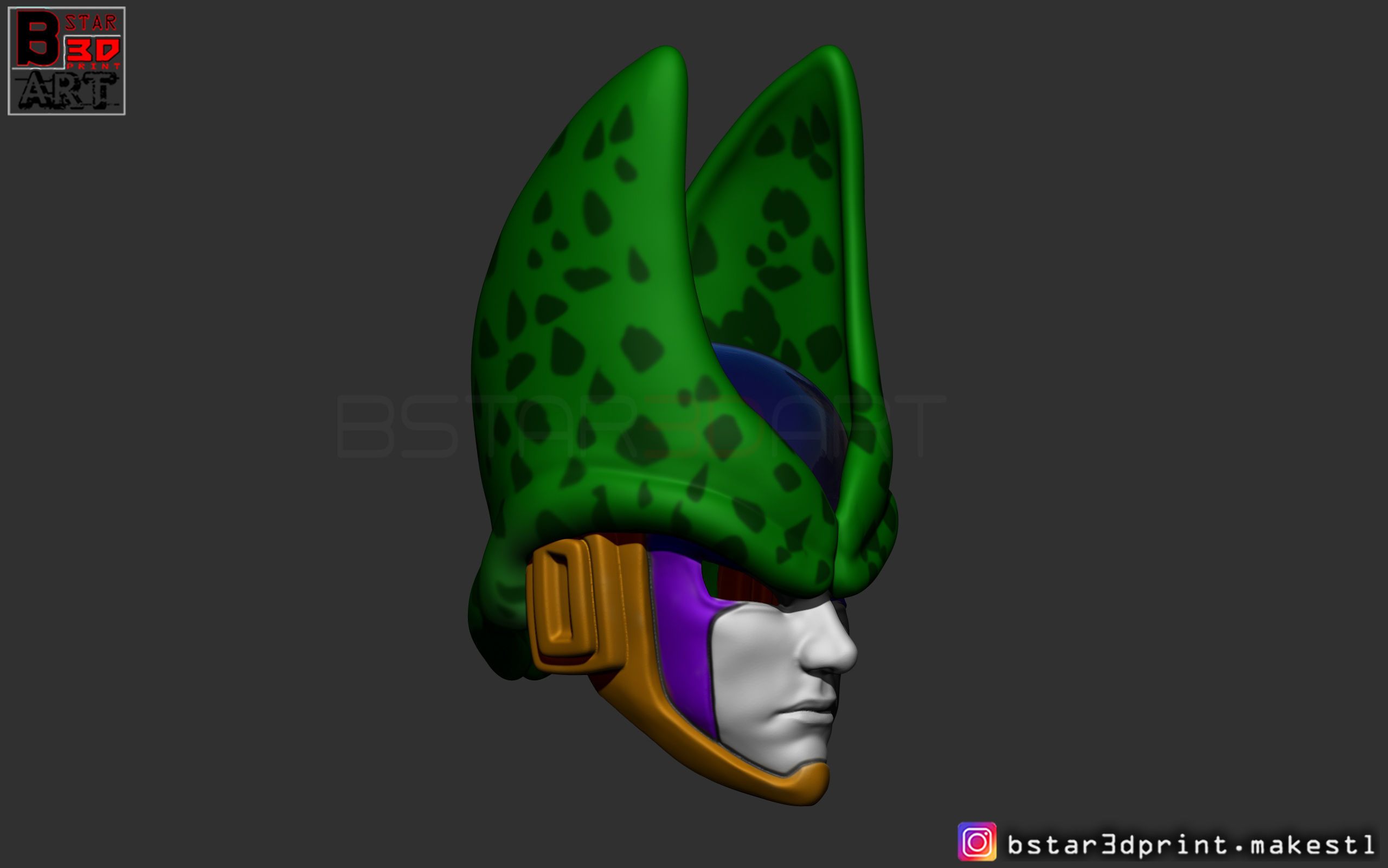 CELL Mask -Dragon Ball Z  Cosplay or custom figure 3D print model_1