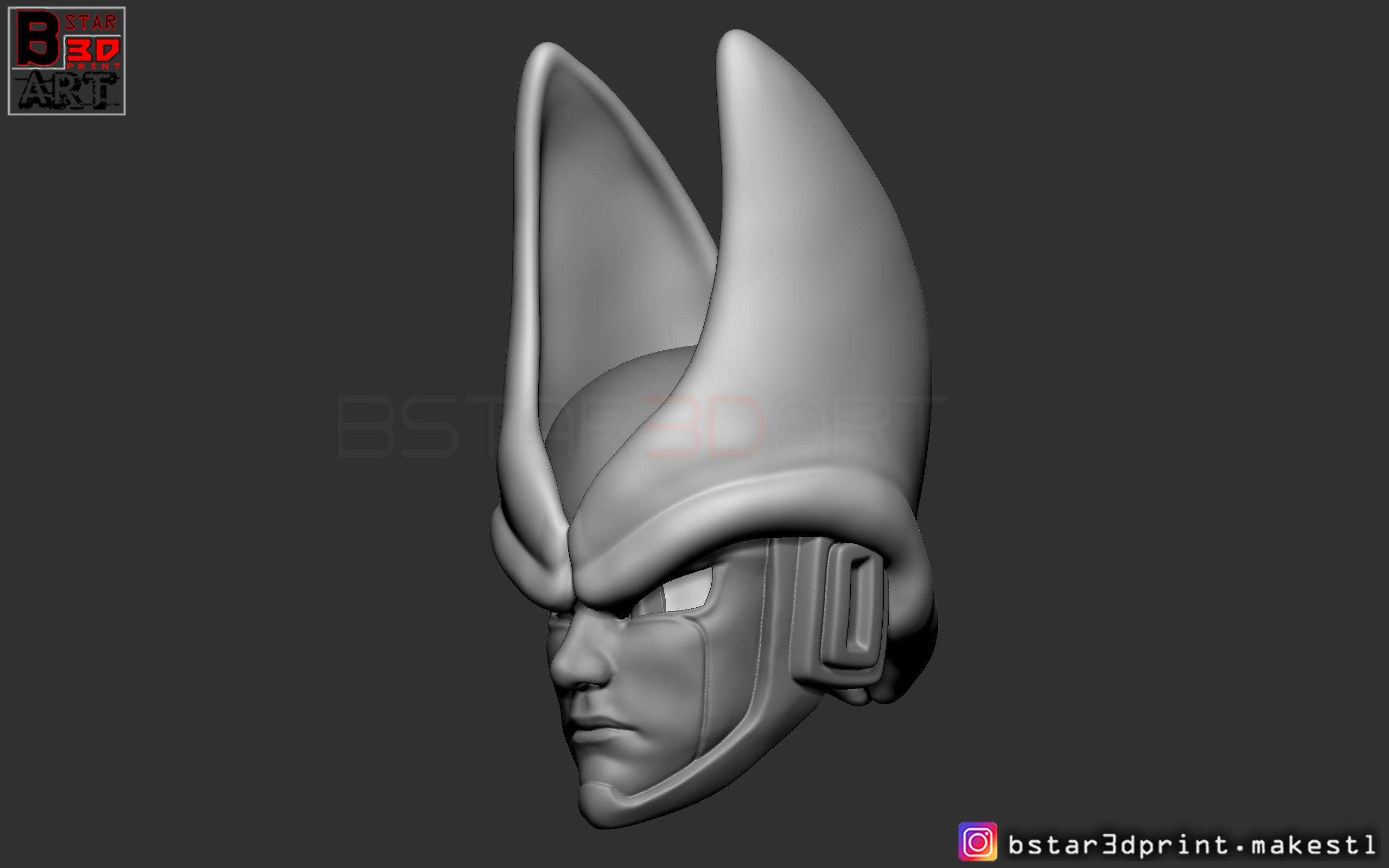 CELL Mask -Dragon Ball Z  Cosplay or custom figure 3D print model_13