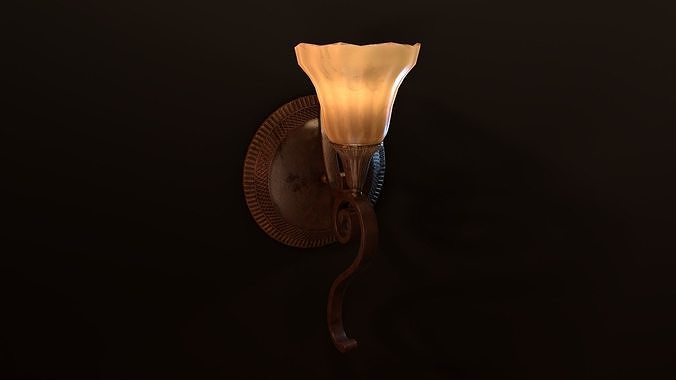Wall Lamp Low-poly 3D model