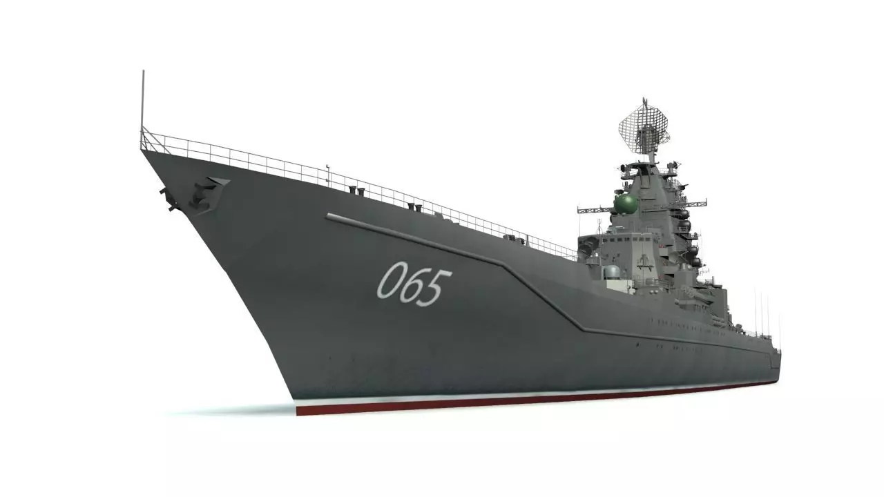 Kirov russian battleship Low-poly 3D model