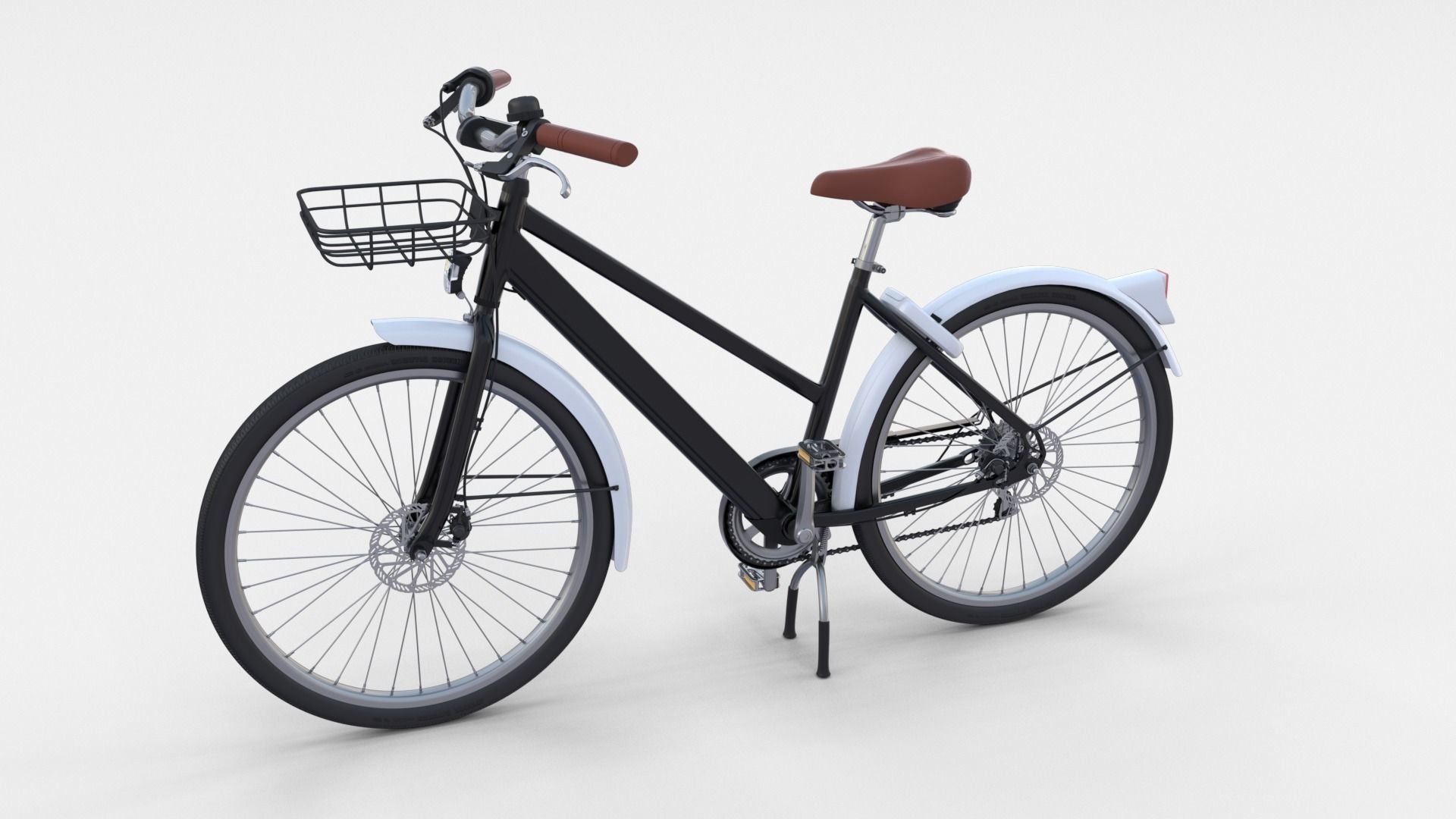 Generic Bicycle Black 3D model_6