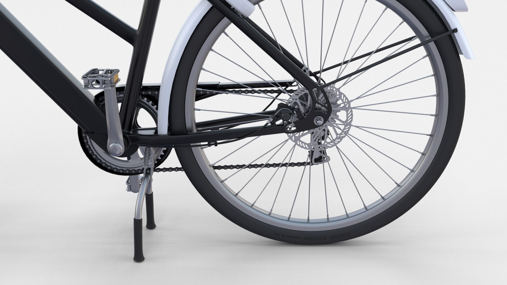 Generic Bicycle Black 3D model_8