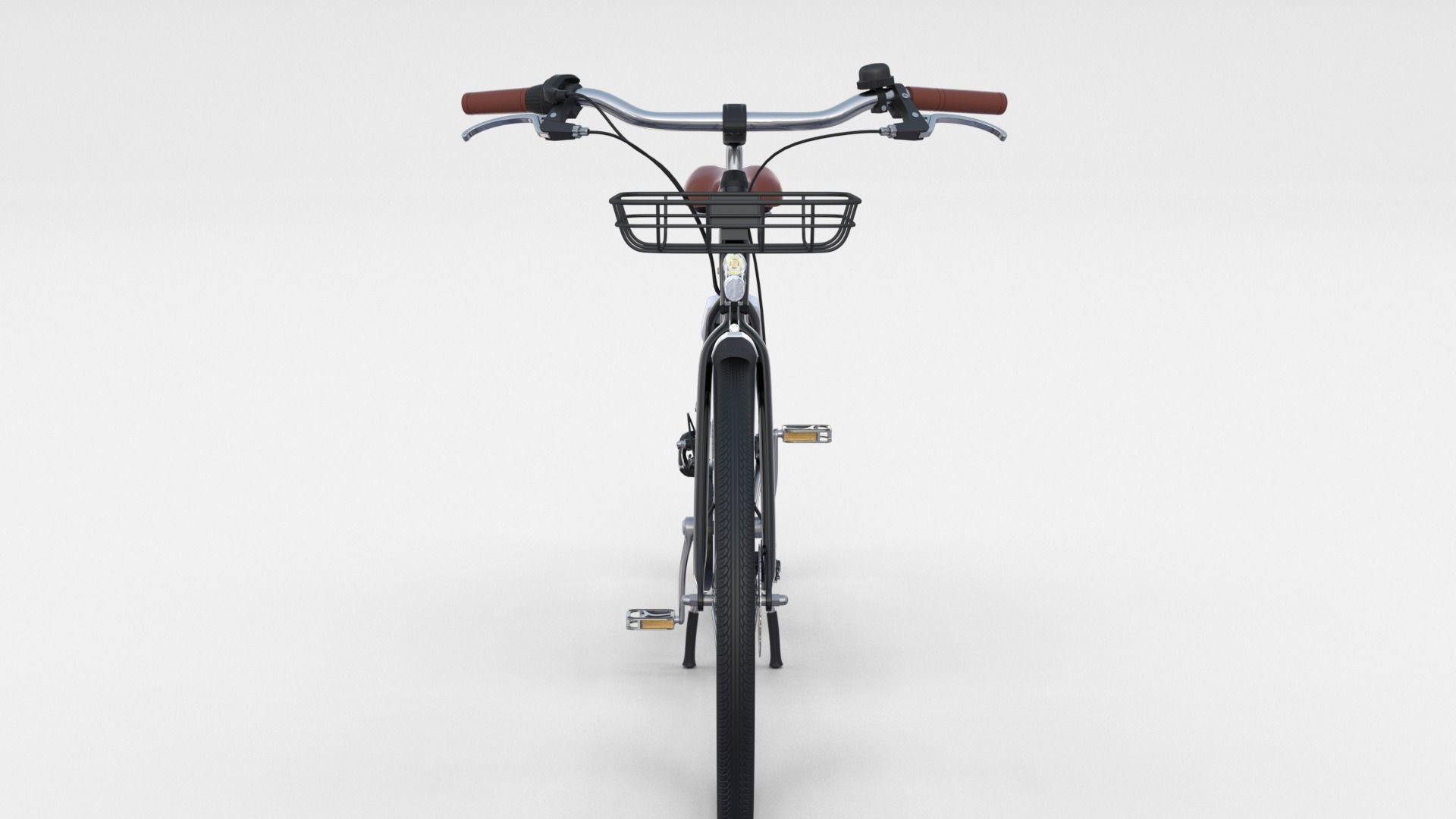 Generic Bicycle Black 3D model_2