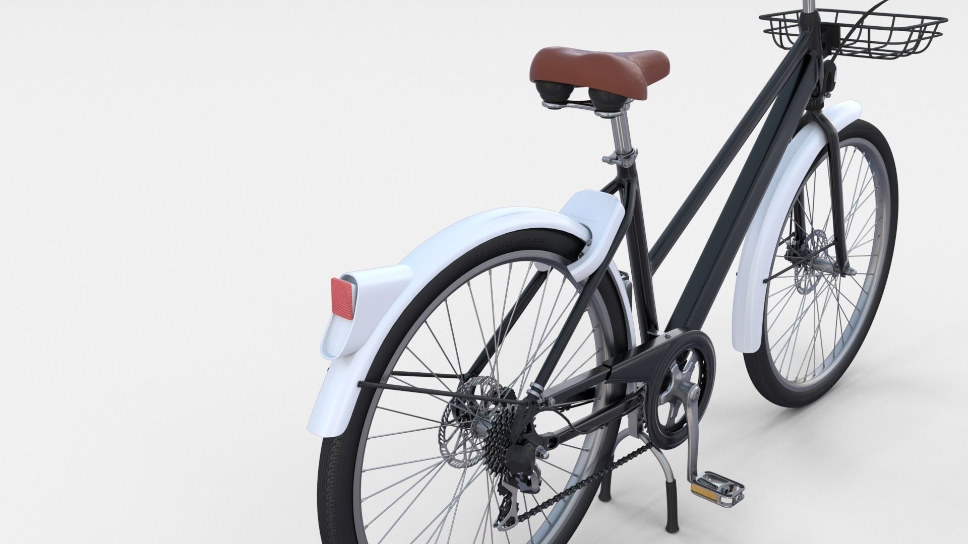 Generic Bicycle Black 3D model_13