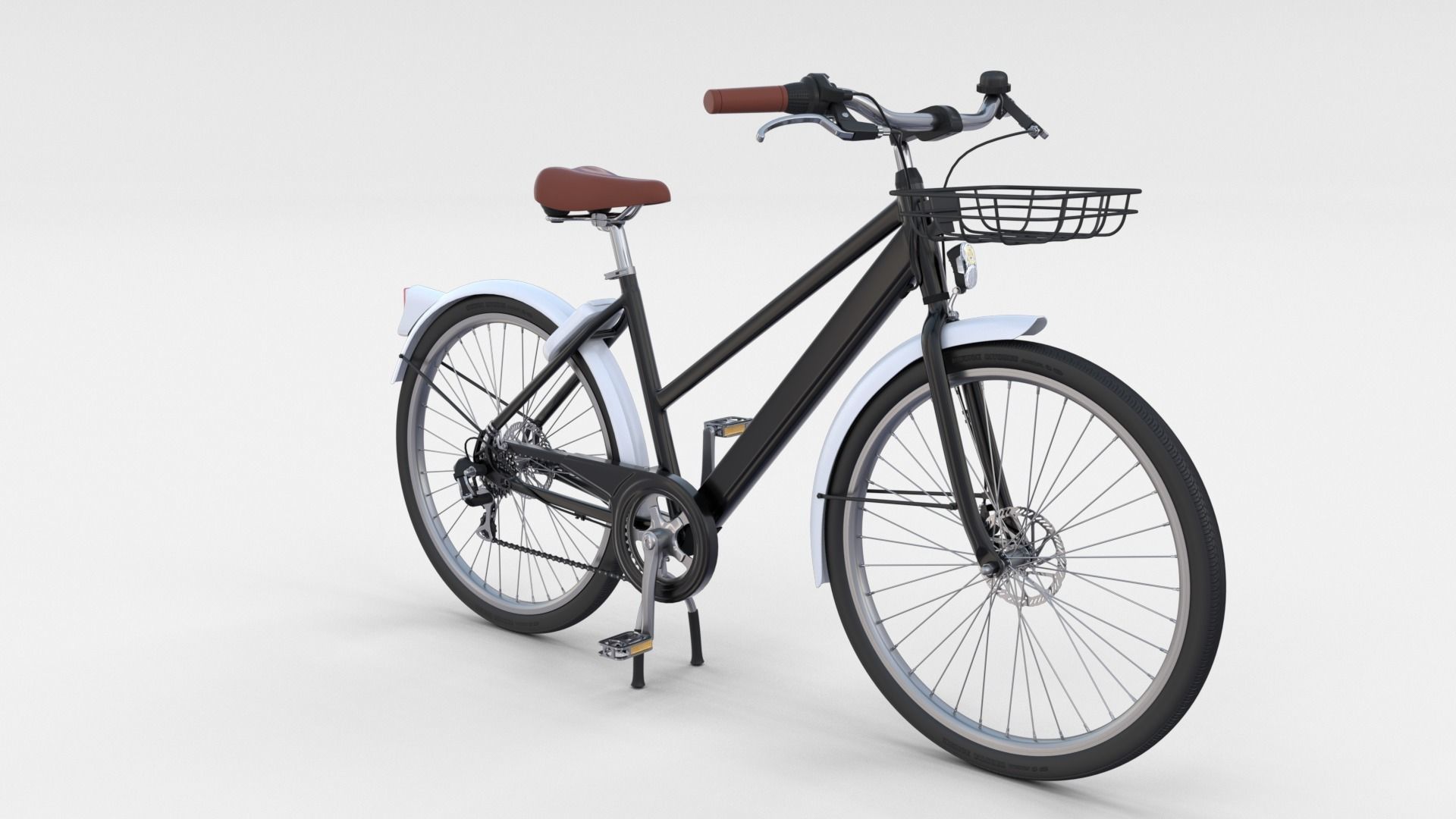 Generic Bicycle Black 3D model_1