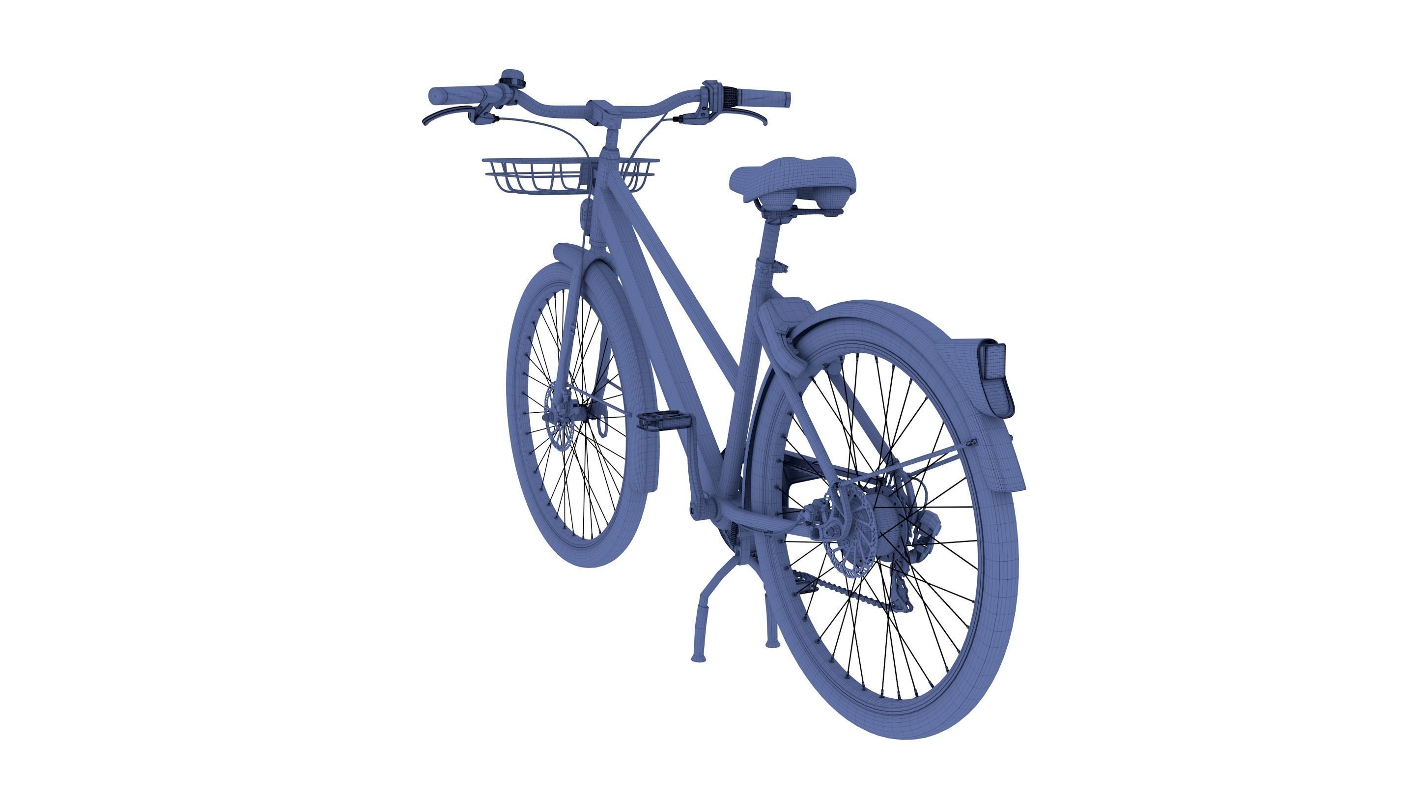 Generic Bicycle Black 3D model_16
