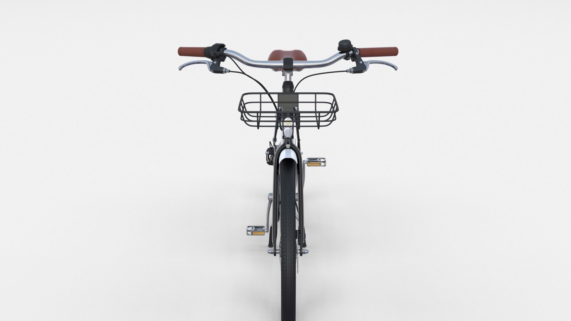 Generic Bicycle Black 3D model_5