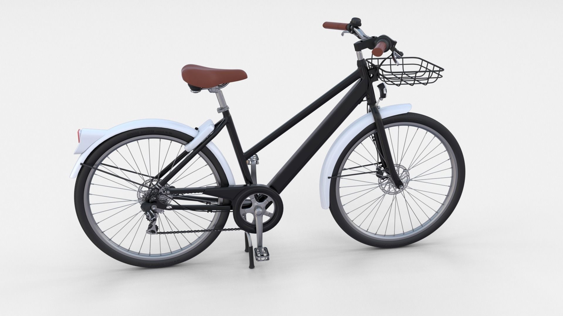 Generic Bicycle Black 3D model_7