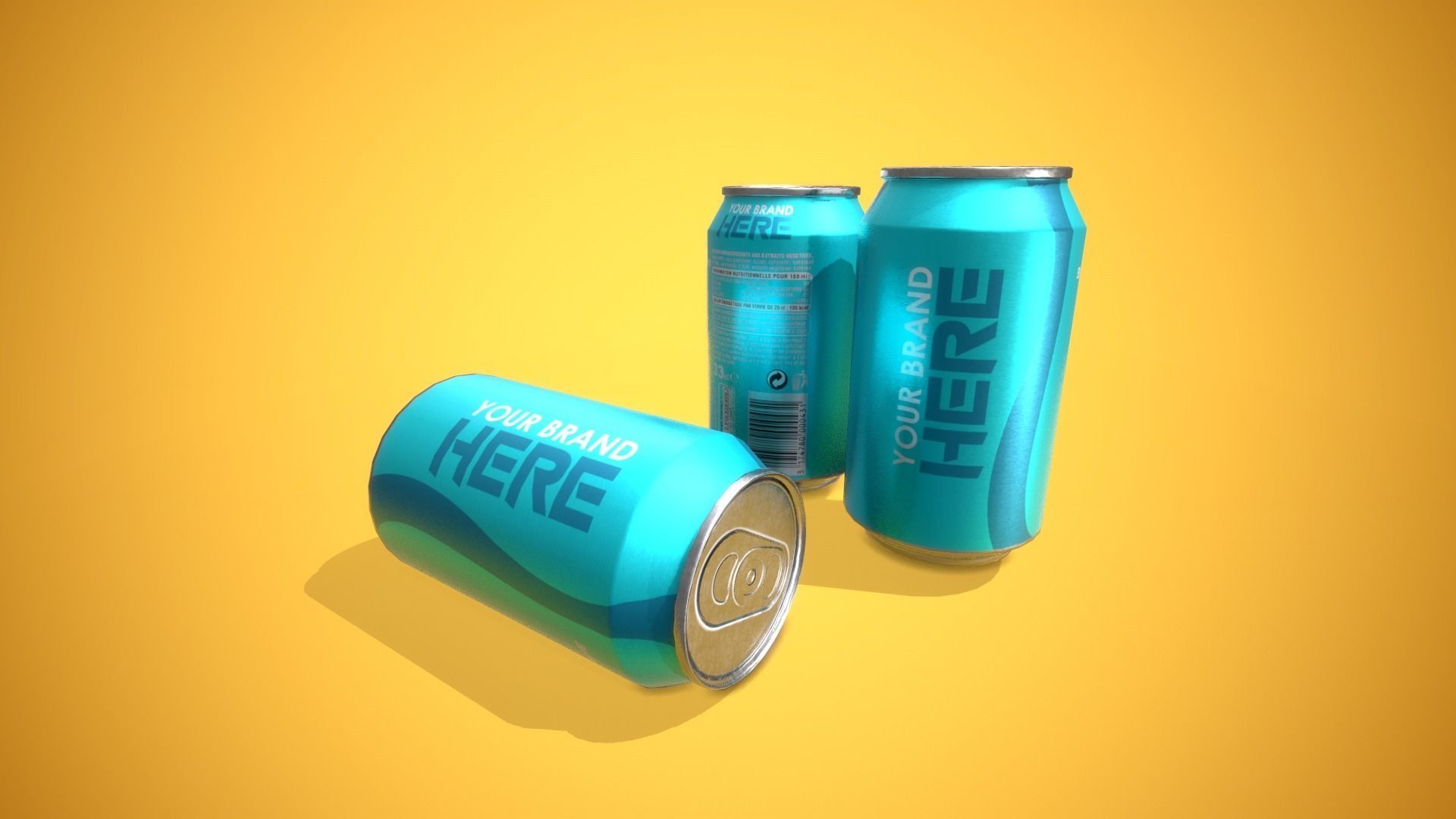 Soda Cans Low-poly 3D model_1