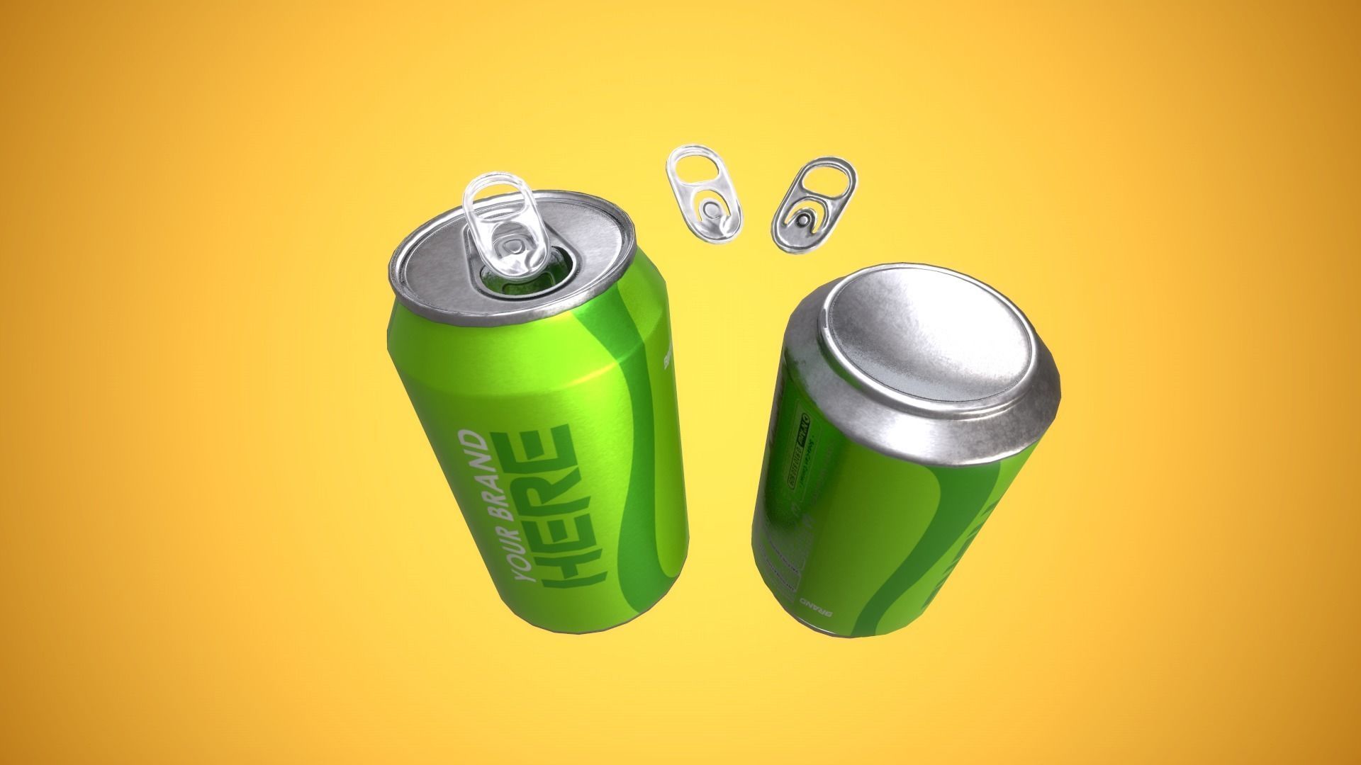Soda Cans Low-poly 3D model_7