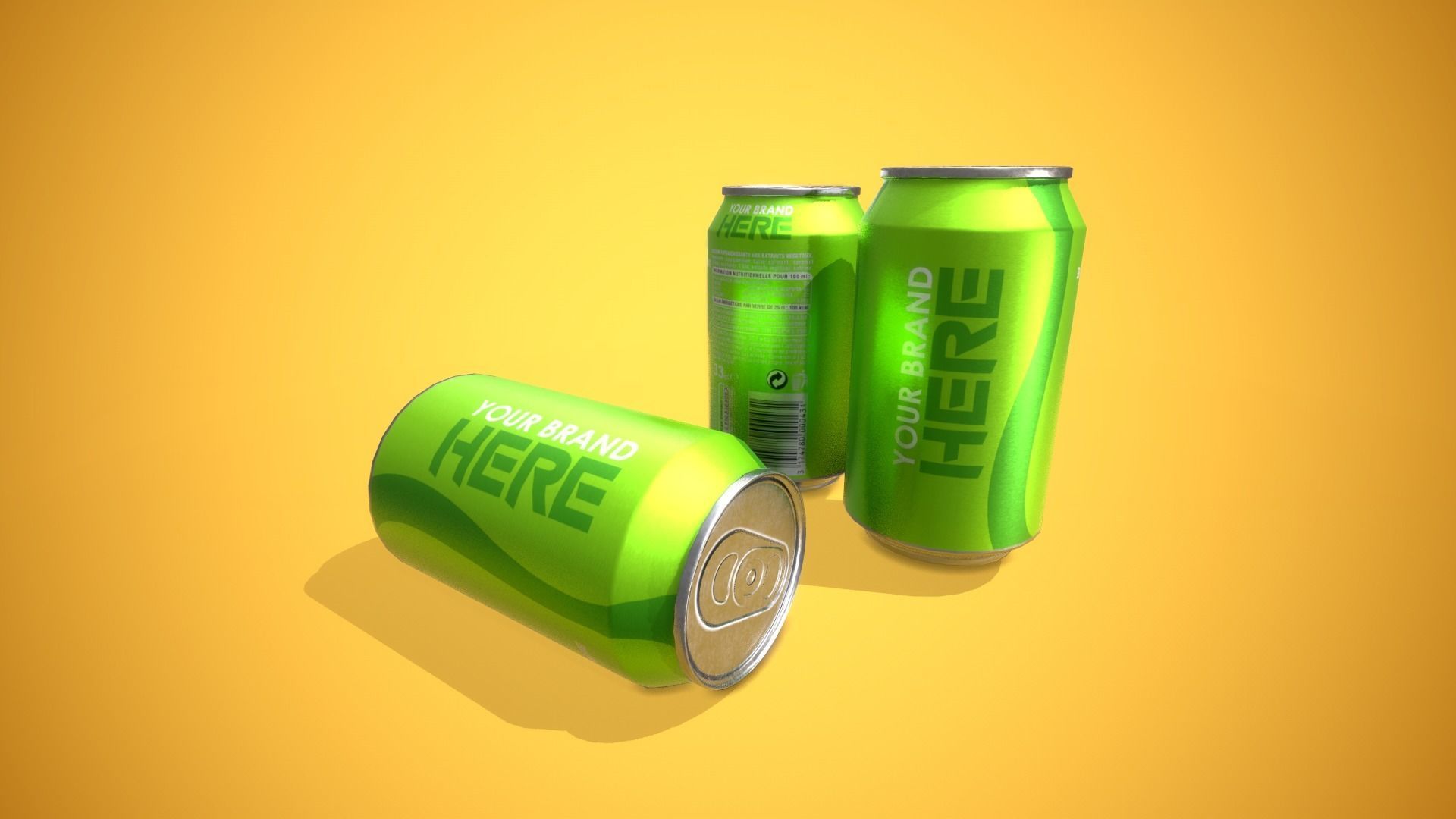 Soda Cans Low-poly 3D model_3