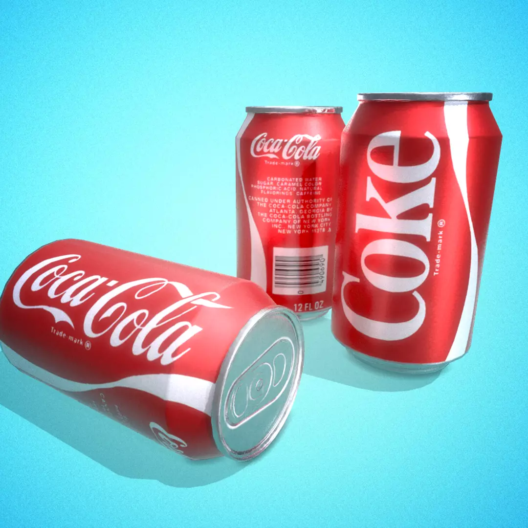 Soda Cans Low-poly 3D model_0