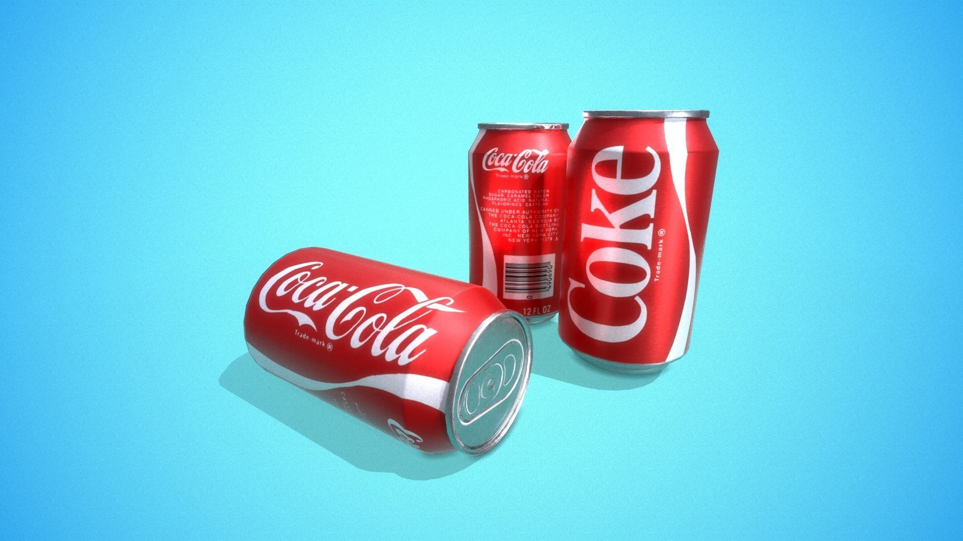 Soda Cans Low-poly 3D model_5