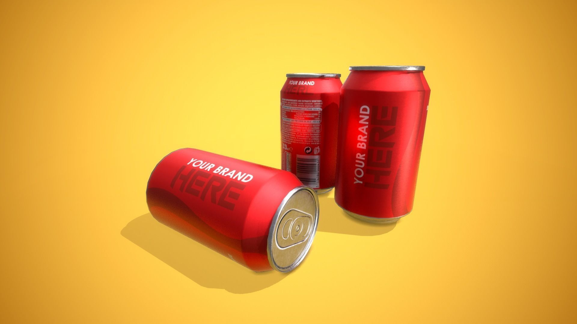 Soda Cans Low-poly 3D model_2