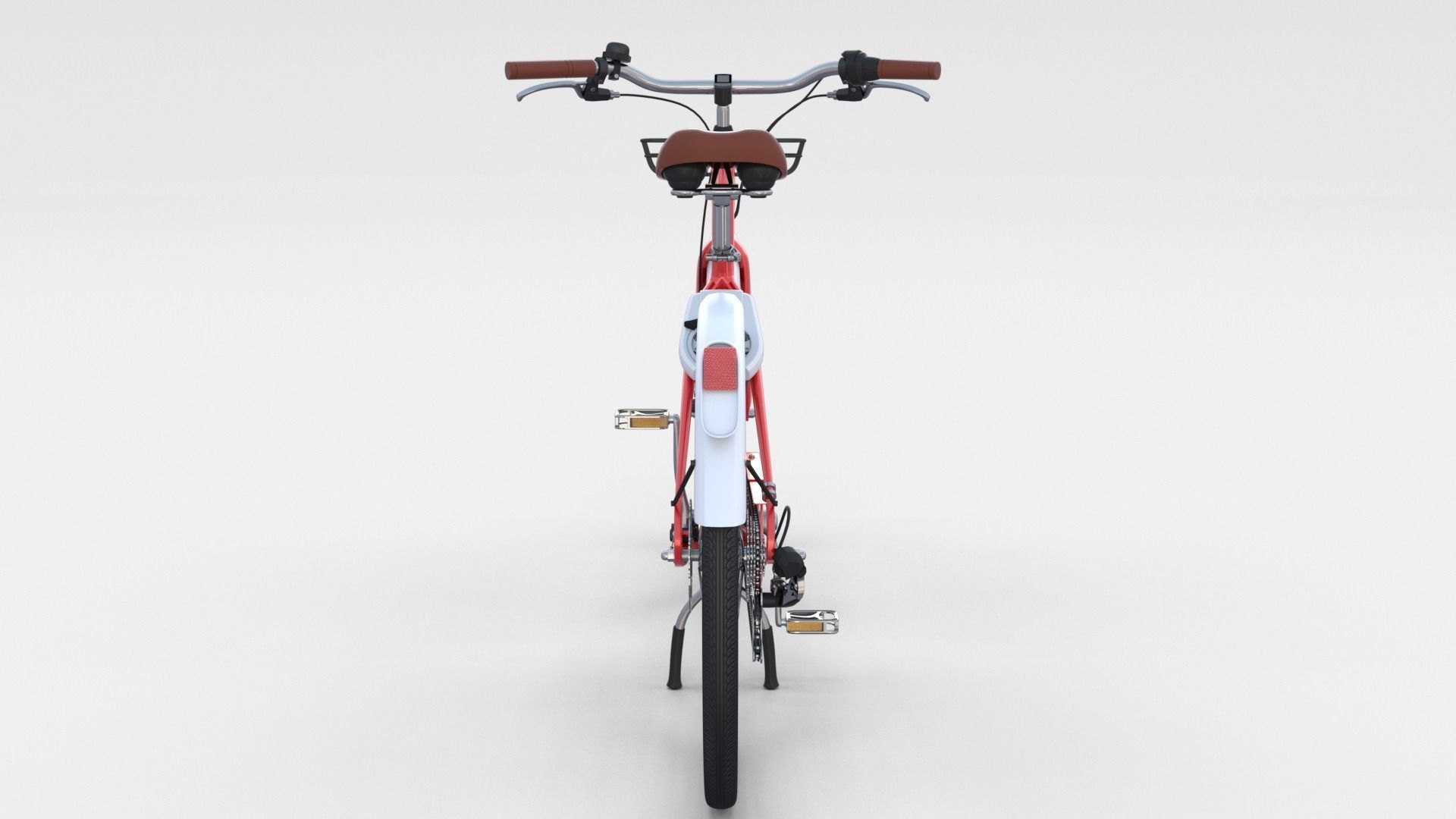 Generic Bicycle Red 3D model_4