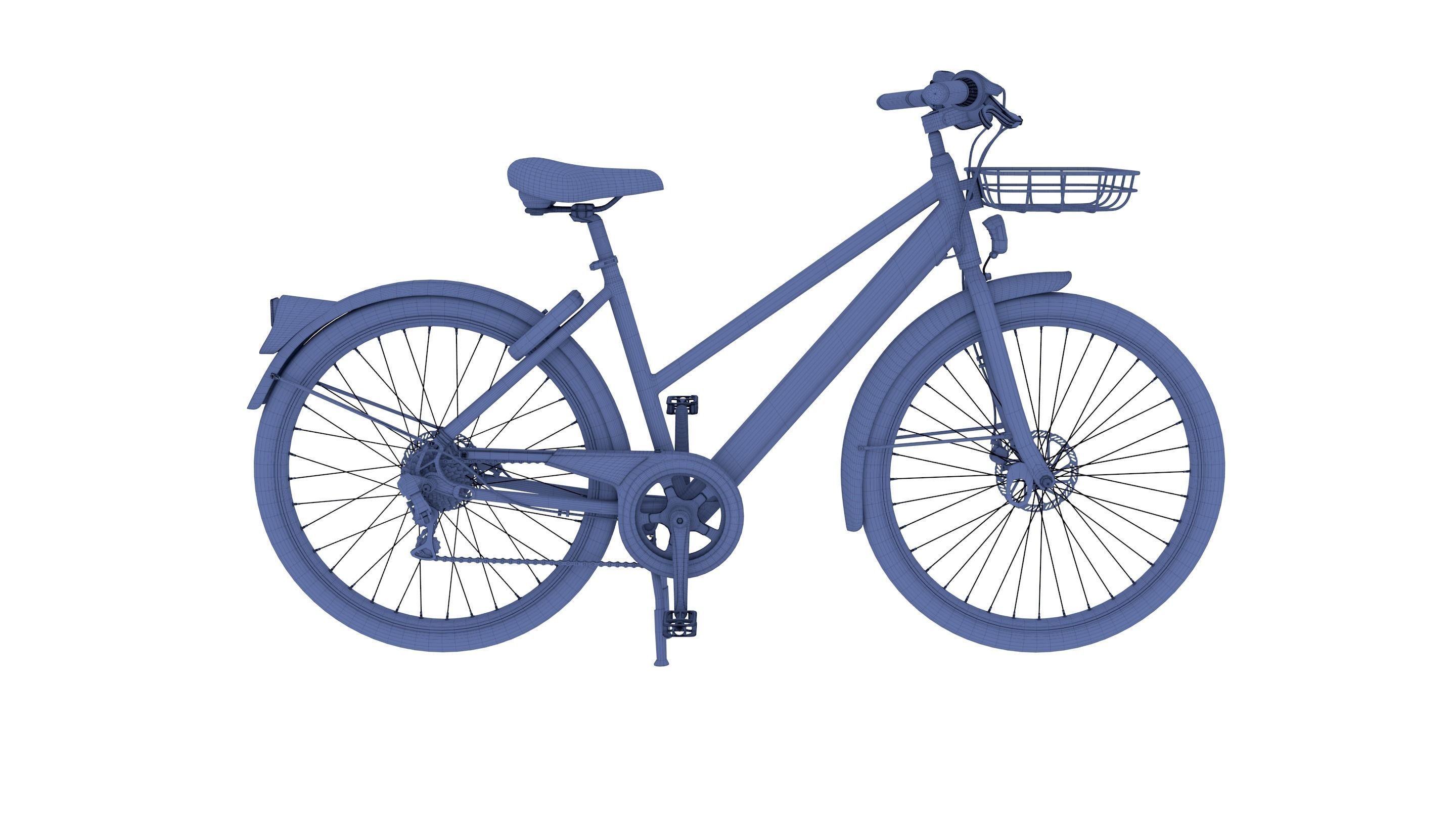 Generic Bicycle Red 3D model_11
