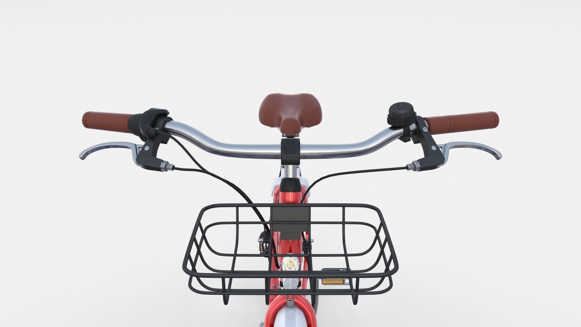 Generic Bicycle Red 3D model_7