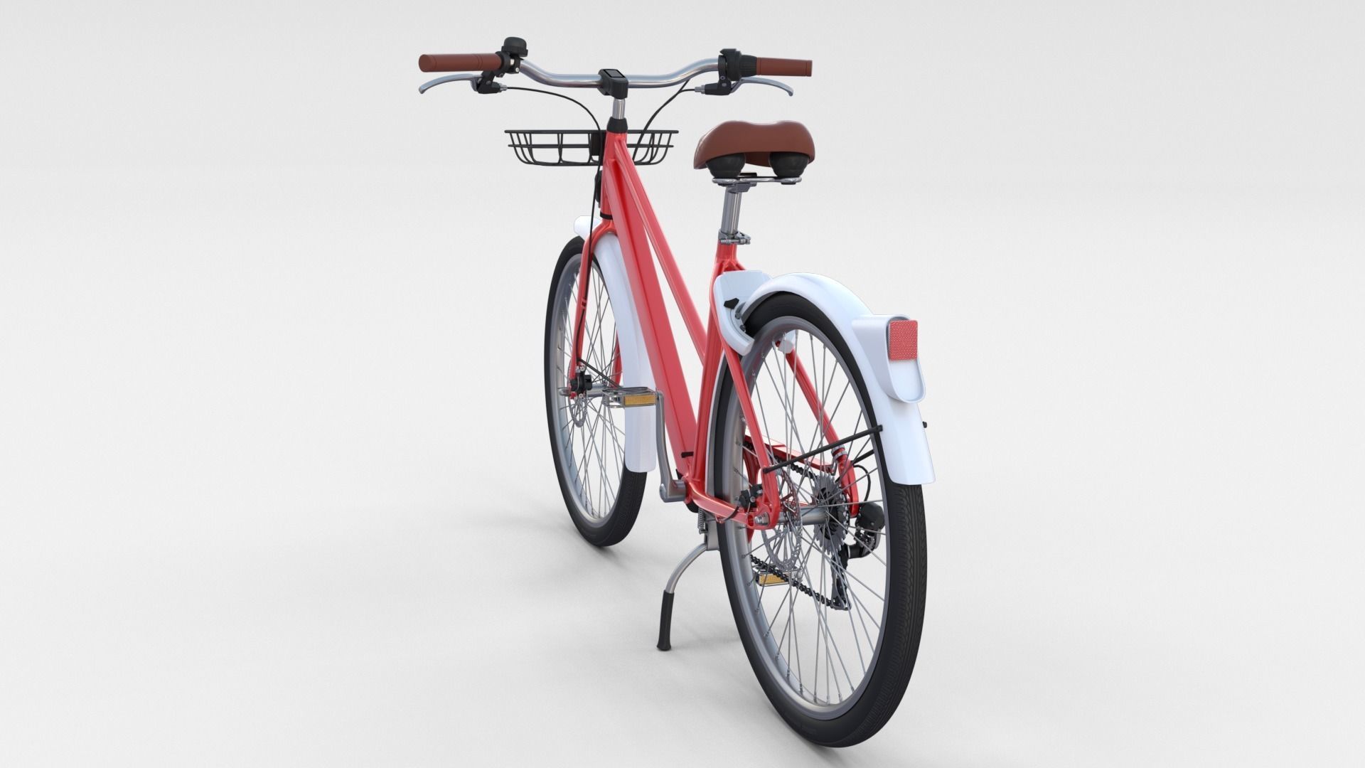 Generic Bicycle Red 3D model_3