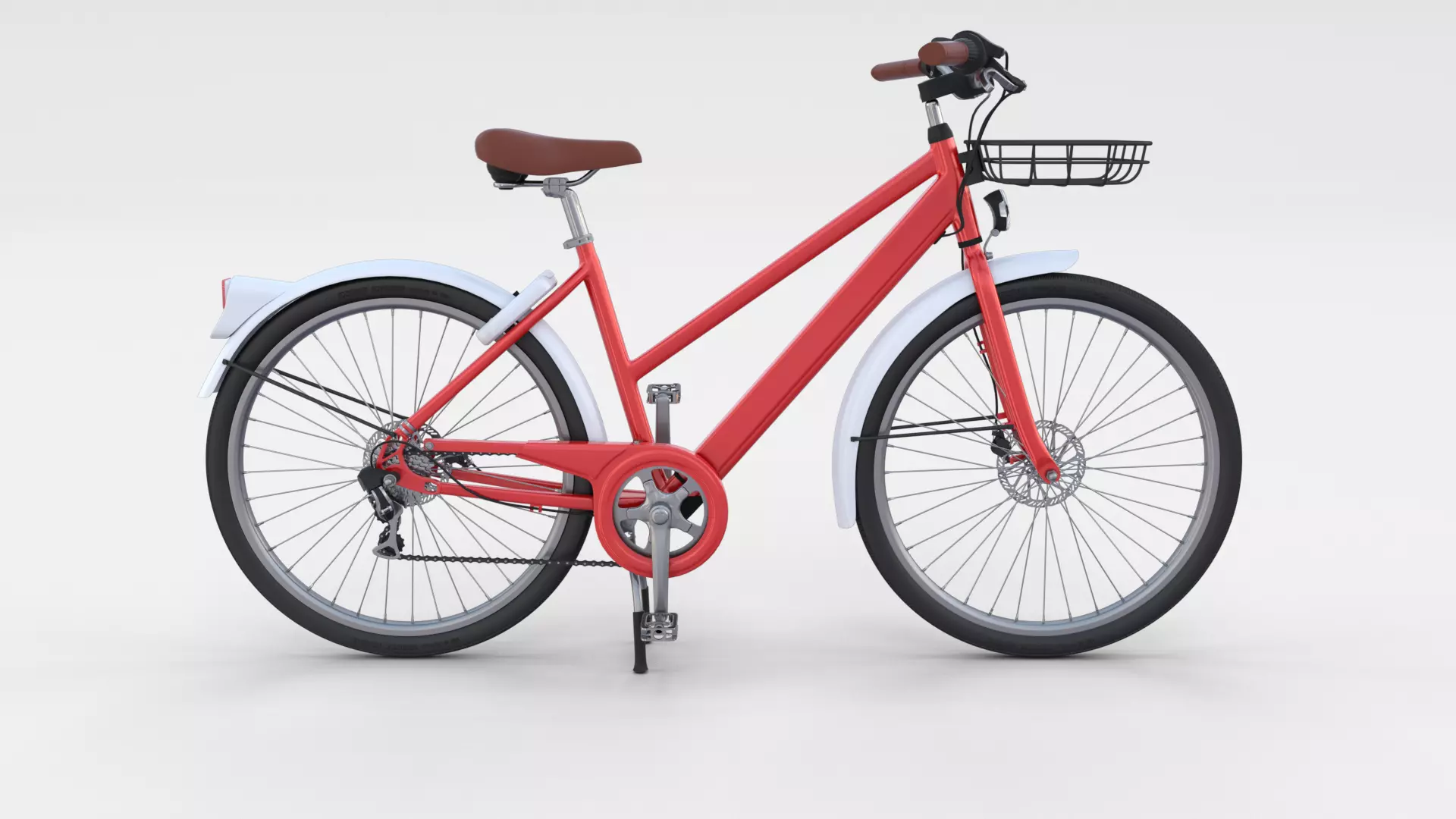 Generic Bicycle Red 3D model_0