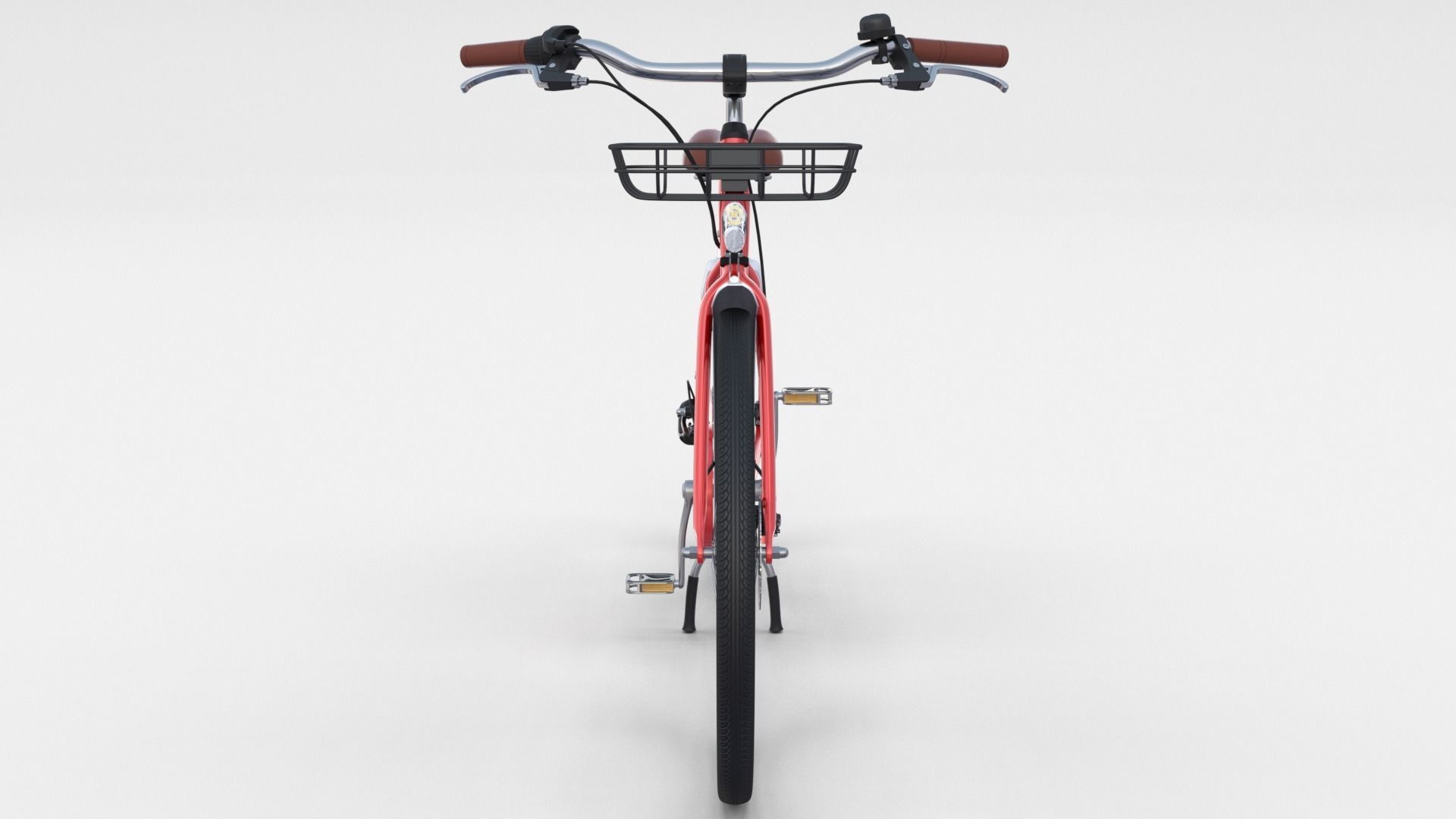 Generic Bicycle Red 3D model_2