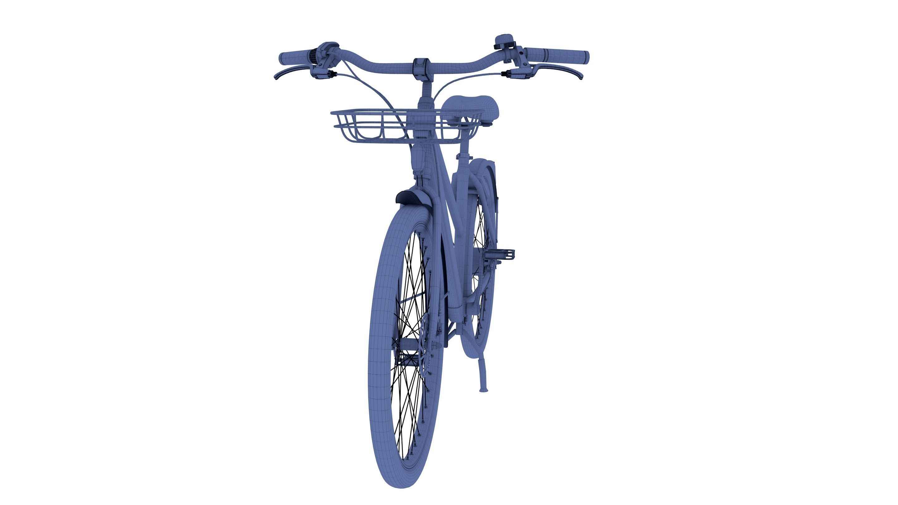 Generic Bicycle Red 3D model_13