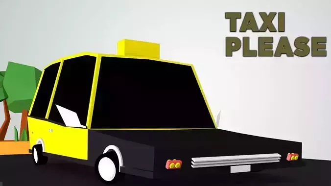 Toon Taxi car 