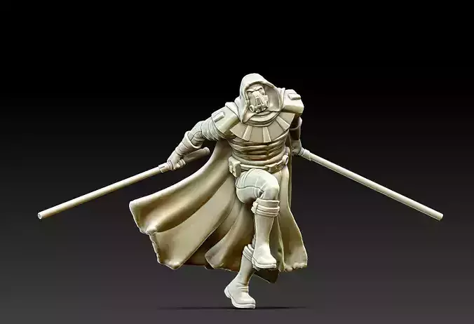 Dark adept warrior - 35mm scale