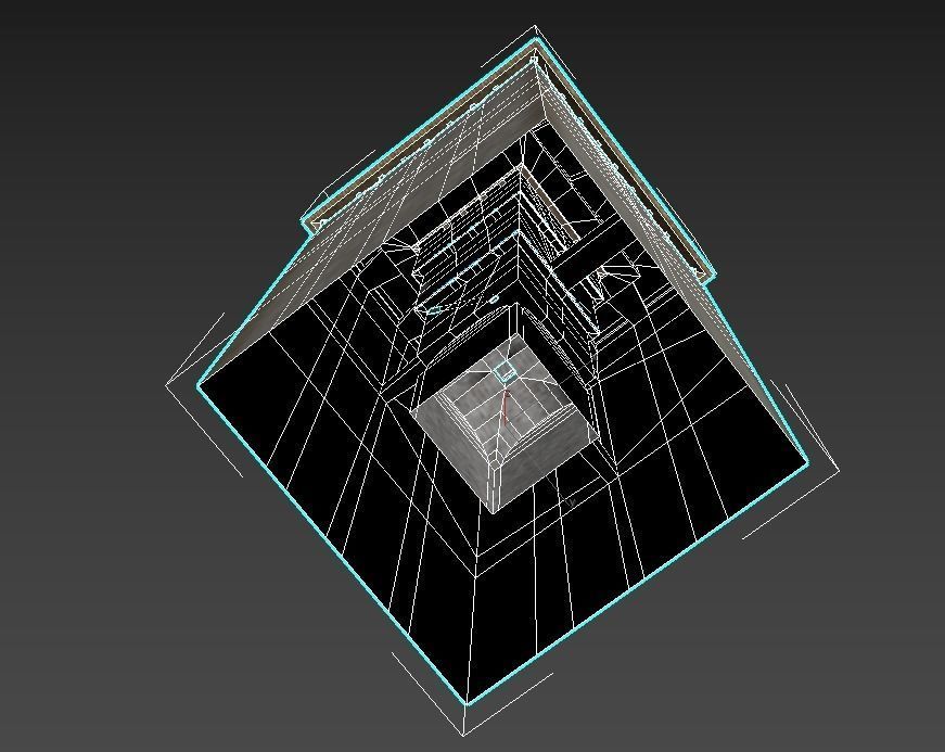 Early 13th century medieval castle belfry Low-poly 3D model_15