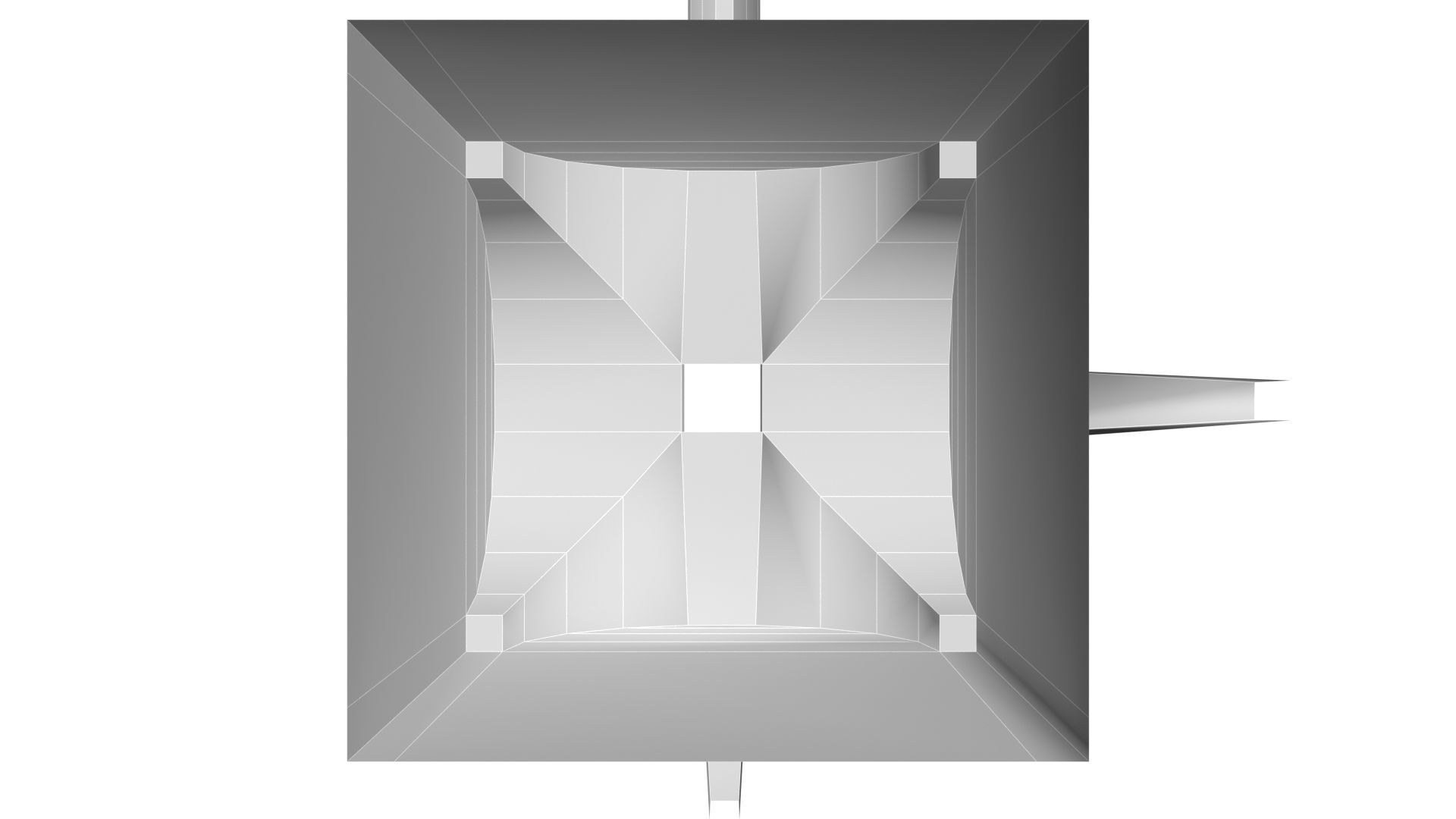 Early 13th century medieval castle belfry Low-poly 3D model_12