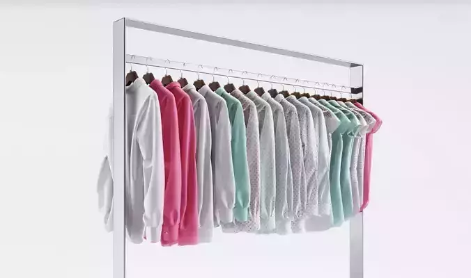 Hanger with shirts