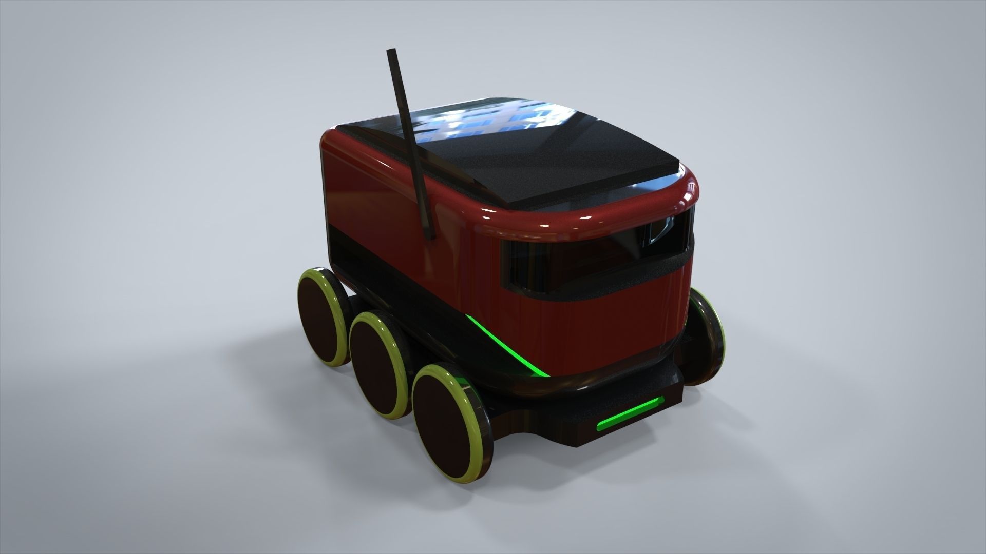 Cytde robot on wheels 3D model_2
