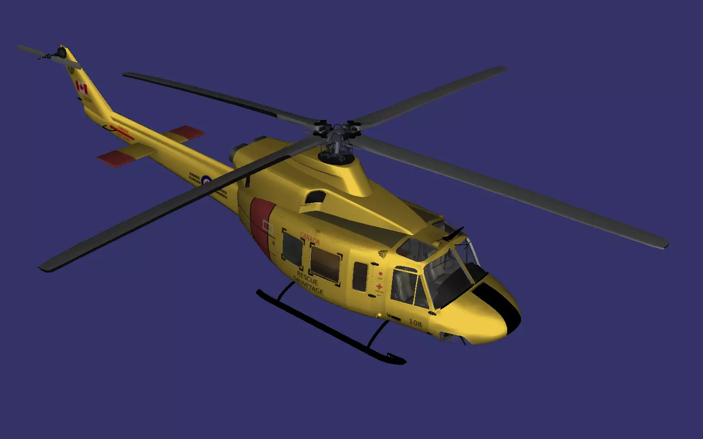 Bell CH-146 Griffon Free low-poly 3D model_0