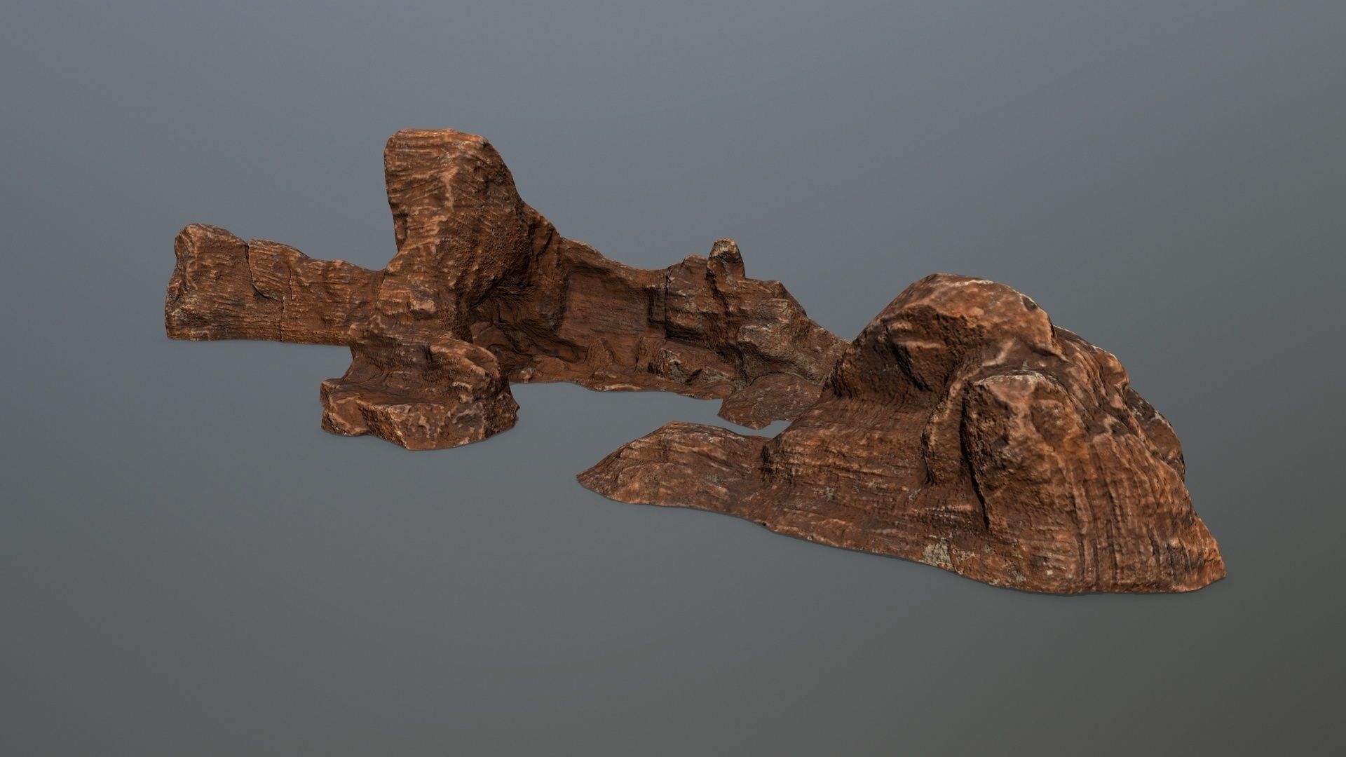 desert rock Low-poly 3D model_10