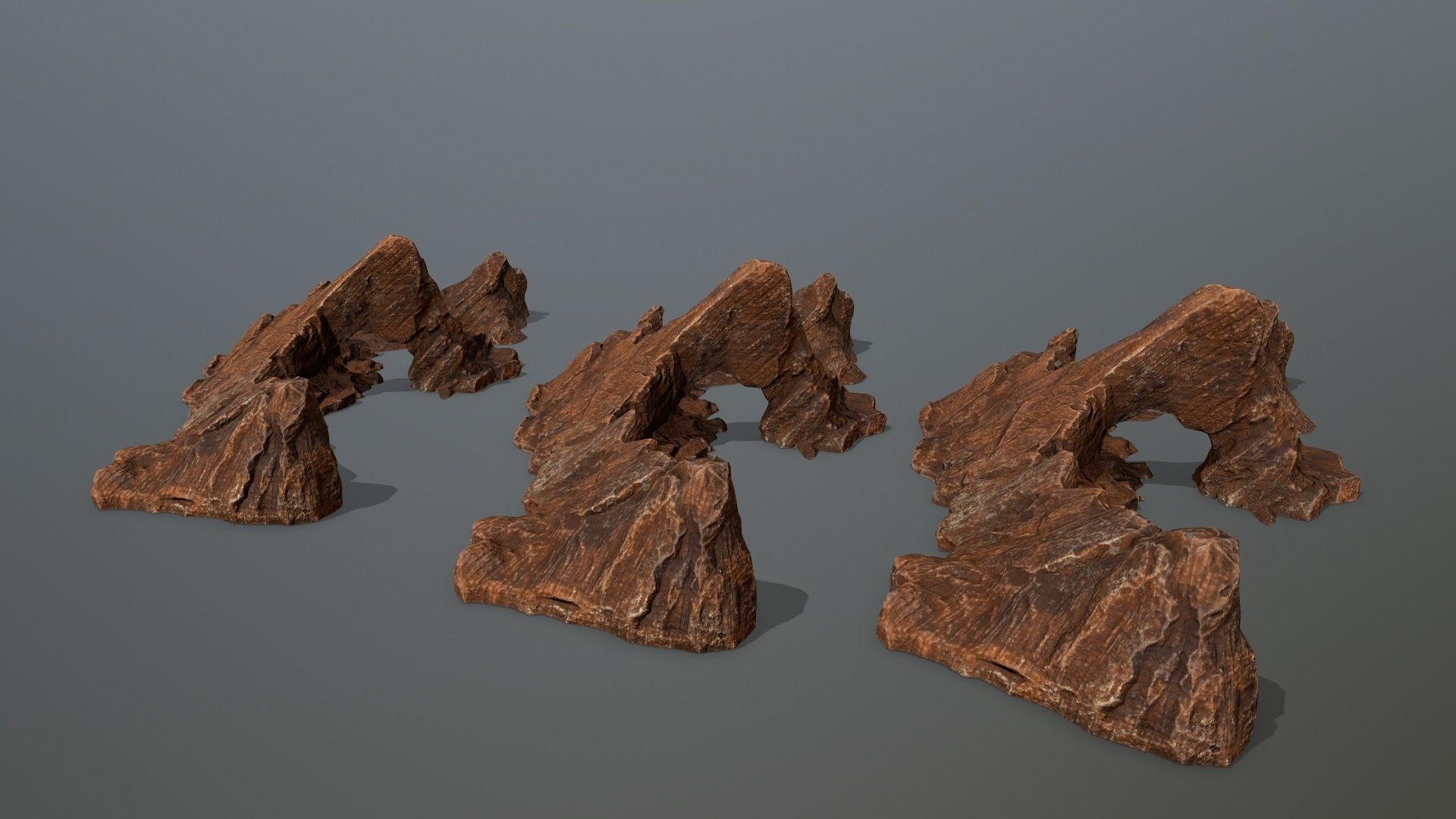 desert rock Low-poly 3D model_1