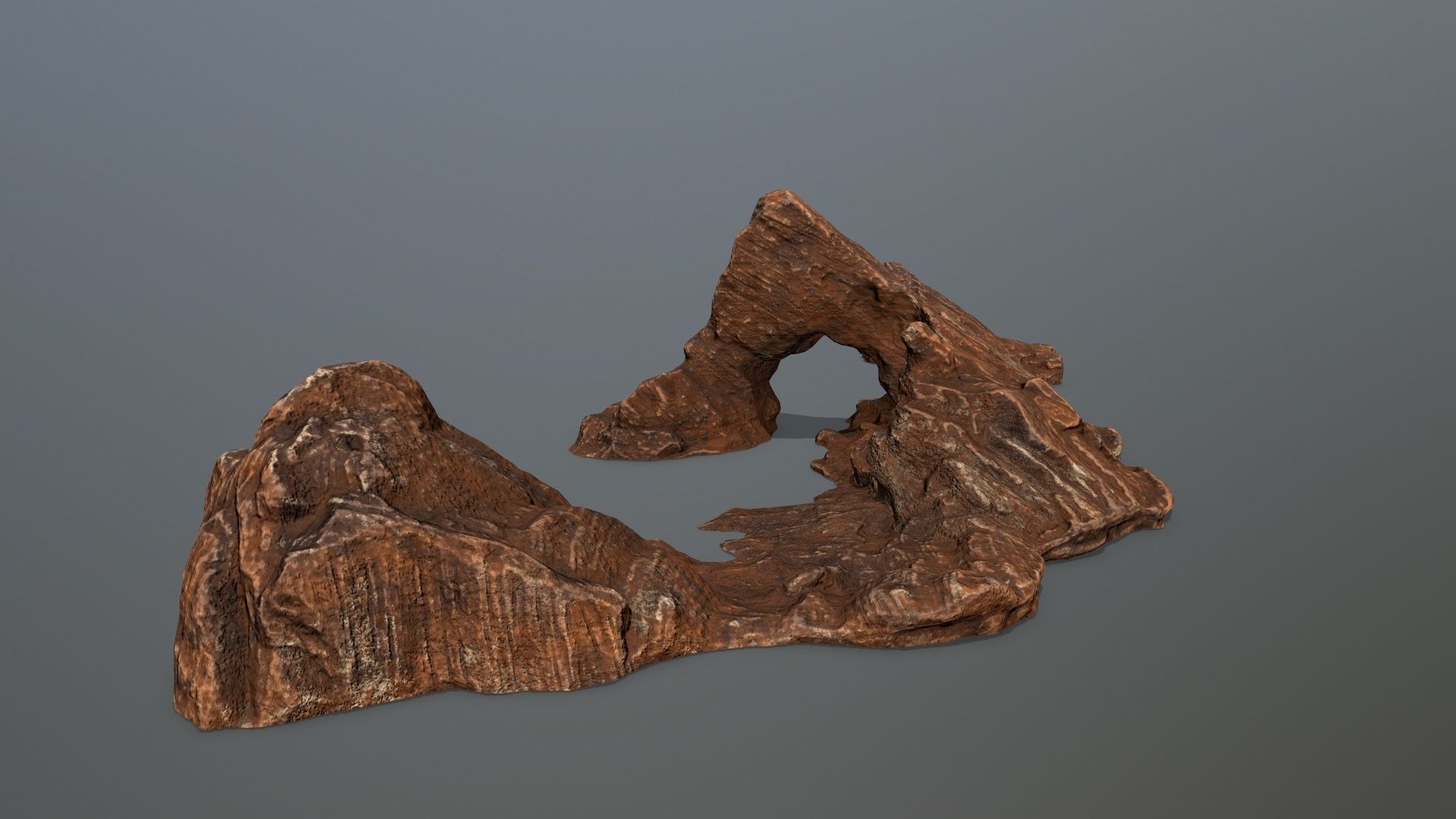 desert rock Low-poly 3D model_8