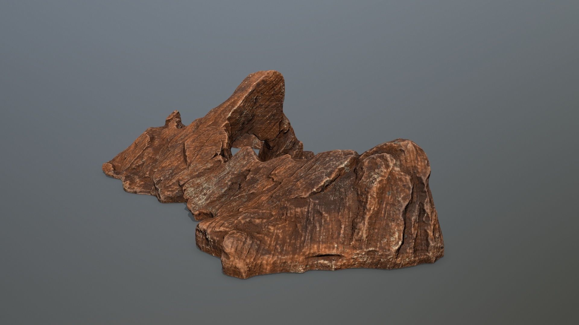 desert rock Low-poly 3D model_5