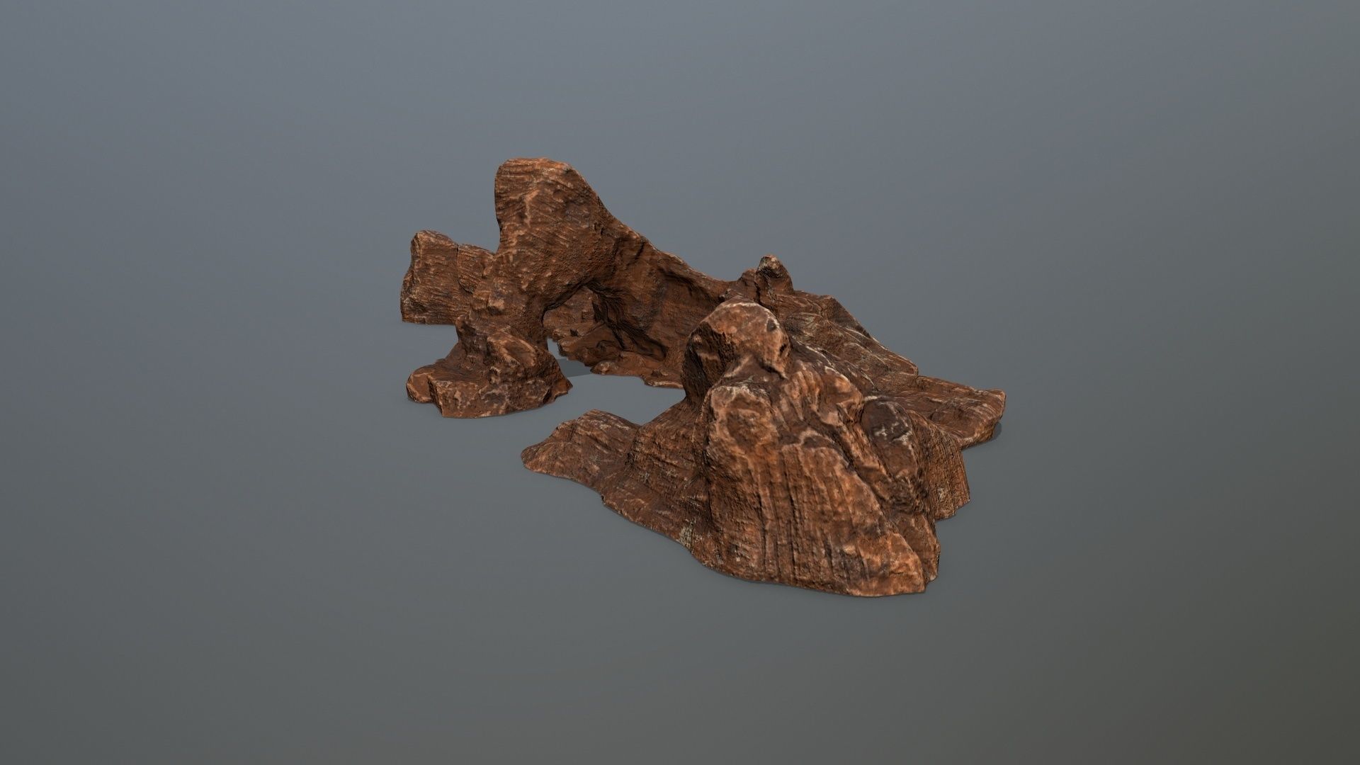 desert rock Low-poly 3D model_9