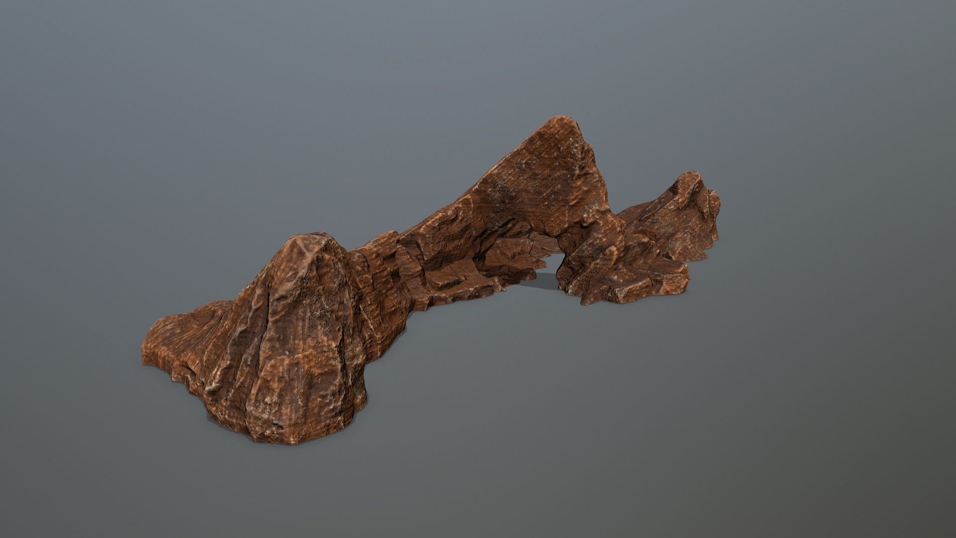 desert rock Low-poly 3D model_3