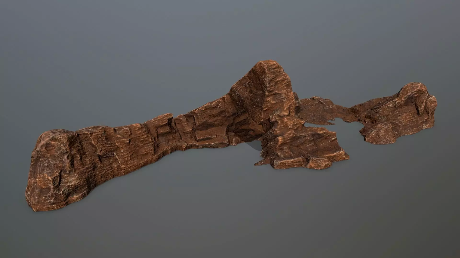 desert rock Low-poly 3D model_0