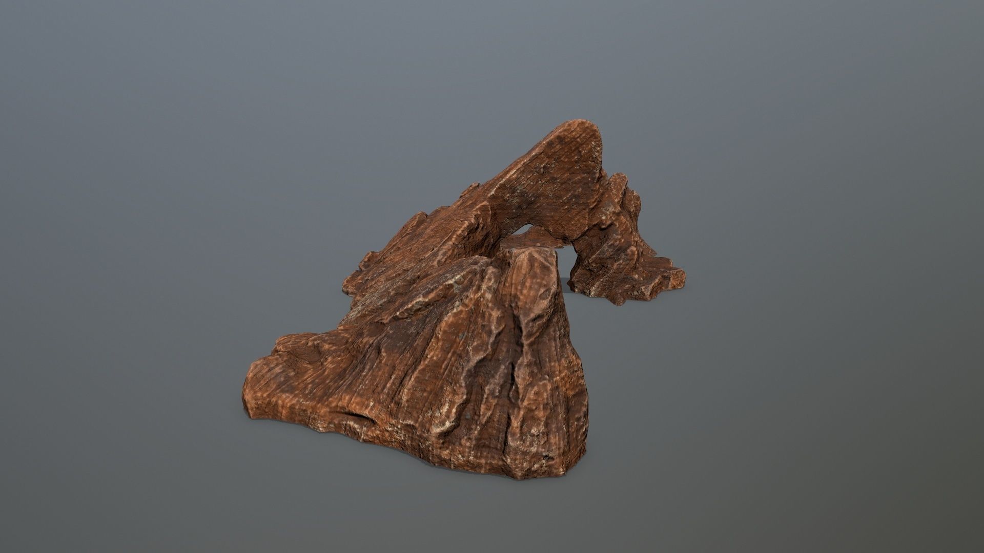 desert rock Low-poly 3D model_4